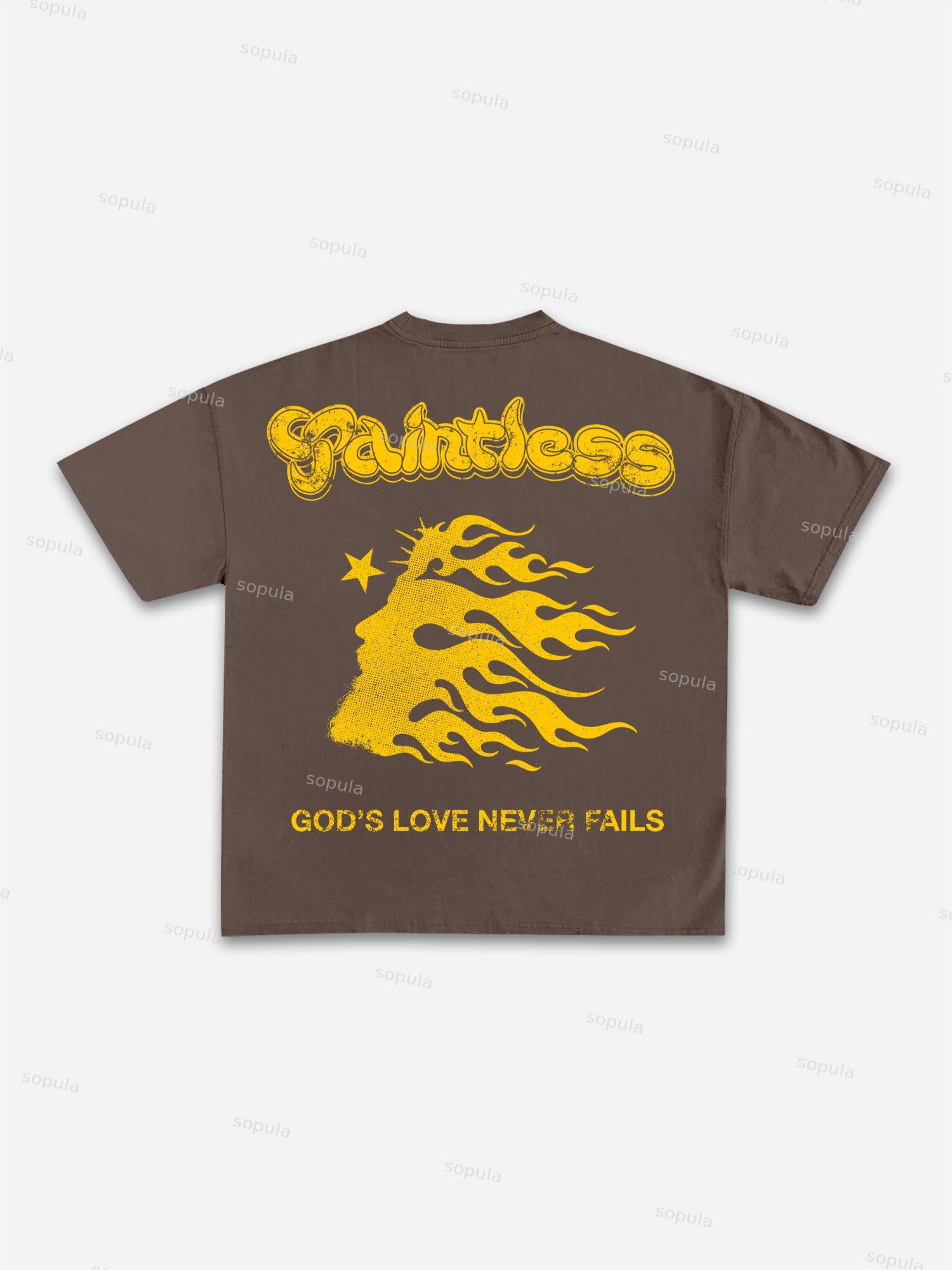 God's Guide Vintage Madonna Graphic Cotton T-shirt Product Image