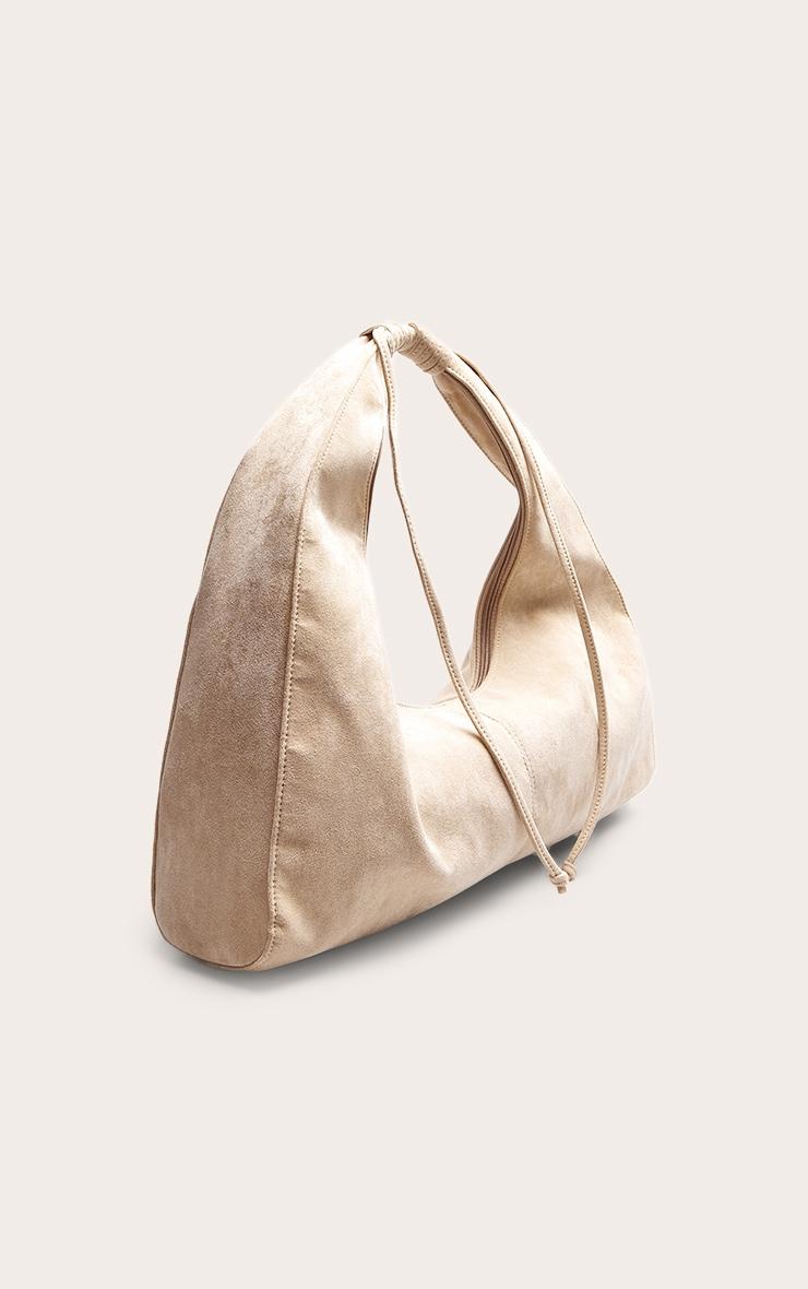 Stone Faux Suede Slouchy Shoulder Bag Product Image