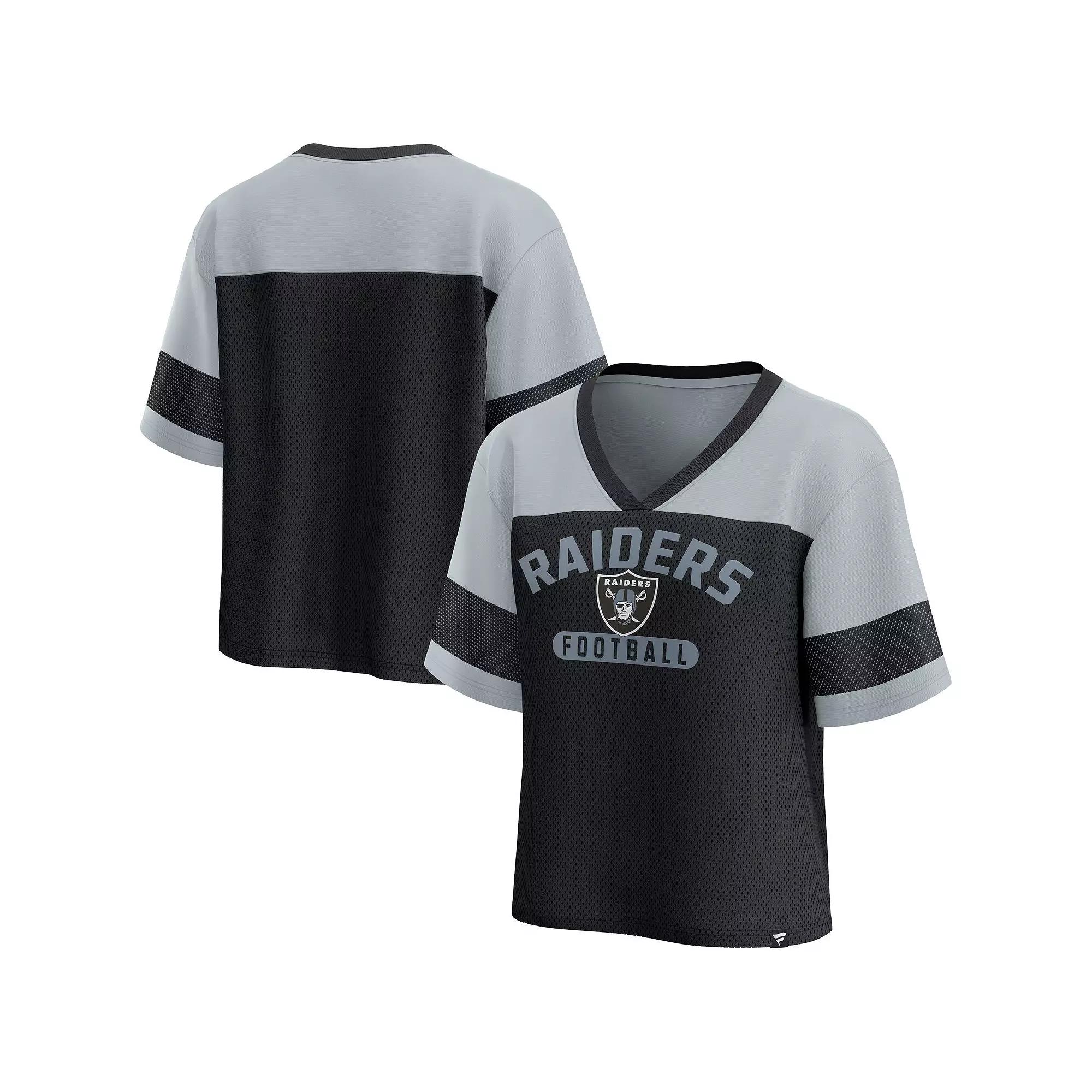 Women's Fanatics  Black/Gold Pittsburgh Steelers Homeschool Jersey Poly V-NeckFashion Top, Size: Large Product Image