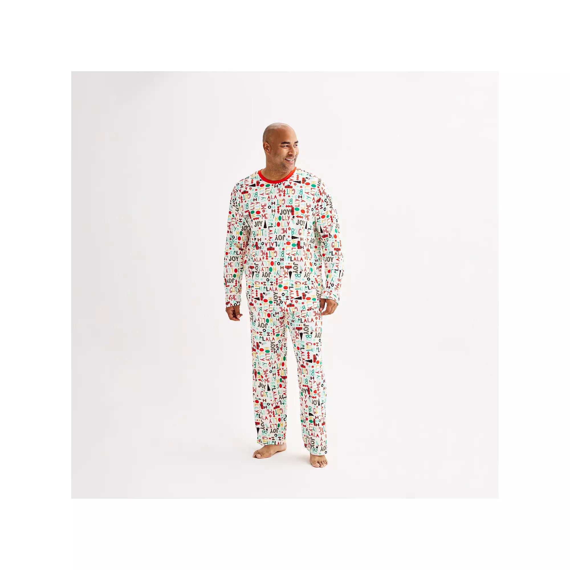 Big & Tall Jammies For Your Families® Fa La La Pajama Top & Pajama Bottoms Set, Men's,  Product Image