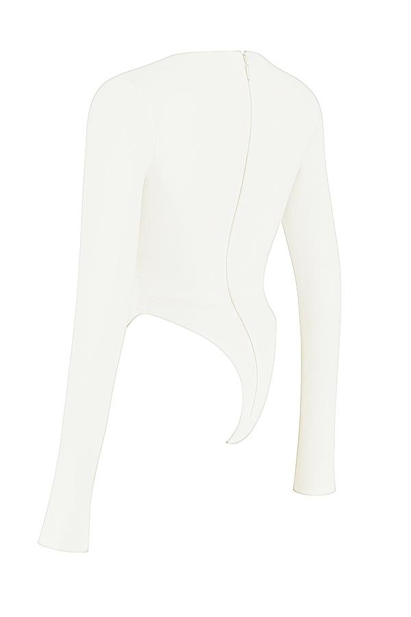 Danica  white cutout bodysuit Product Image