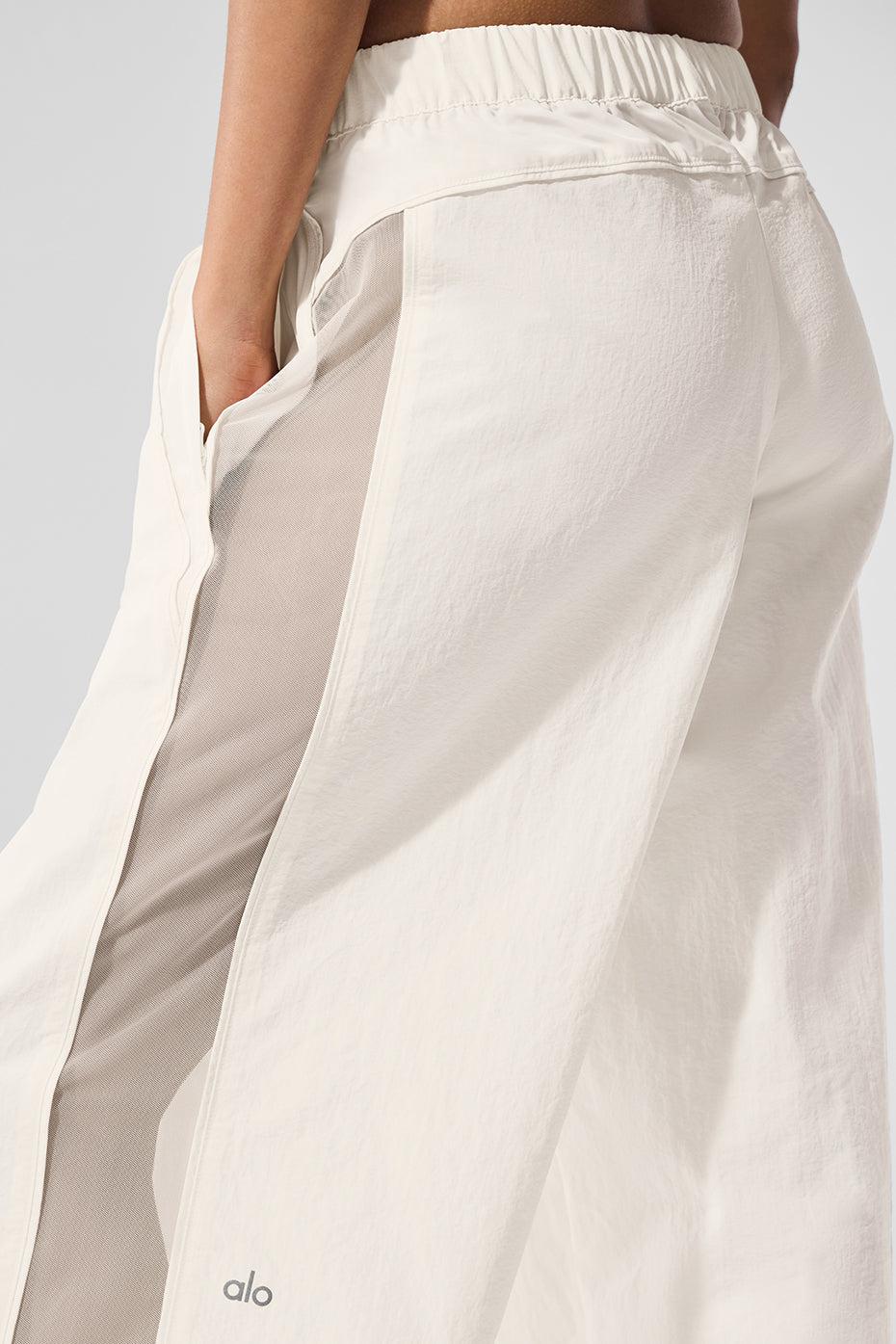 High-Waist Origin Wide Leg Track Pant - Ivory Female Product Image