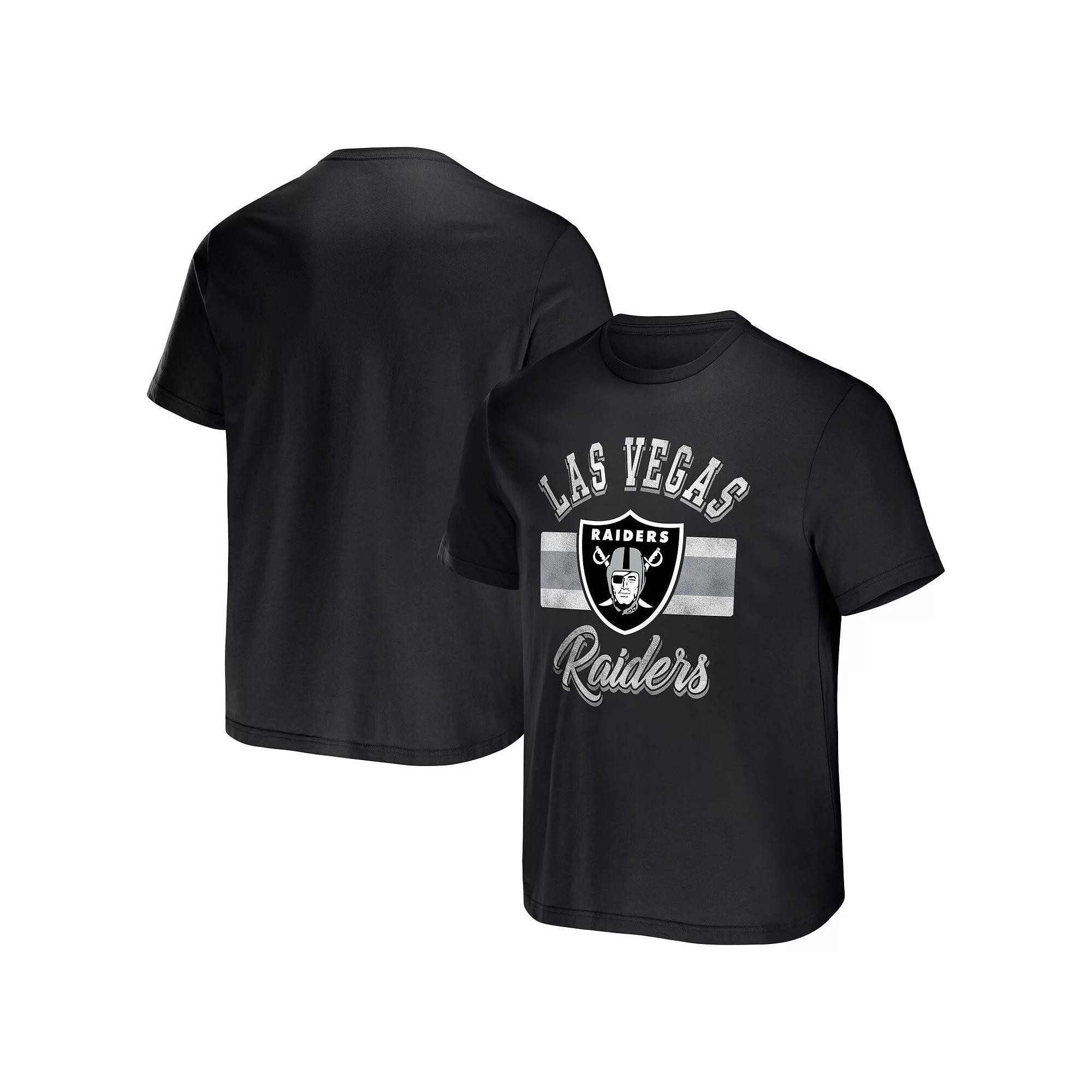 Men's NFL x Darius Rucker Collection by Fanatics Black Las Vegas Raiders Stripe T-Shirt, Size: Small, Lvr Black Product Image