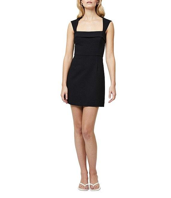 French Connection Whisper Foldover Collar Square Neck Sleeveless Mini Dress Product Image