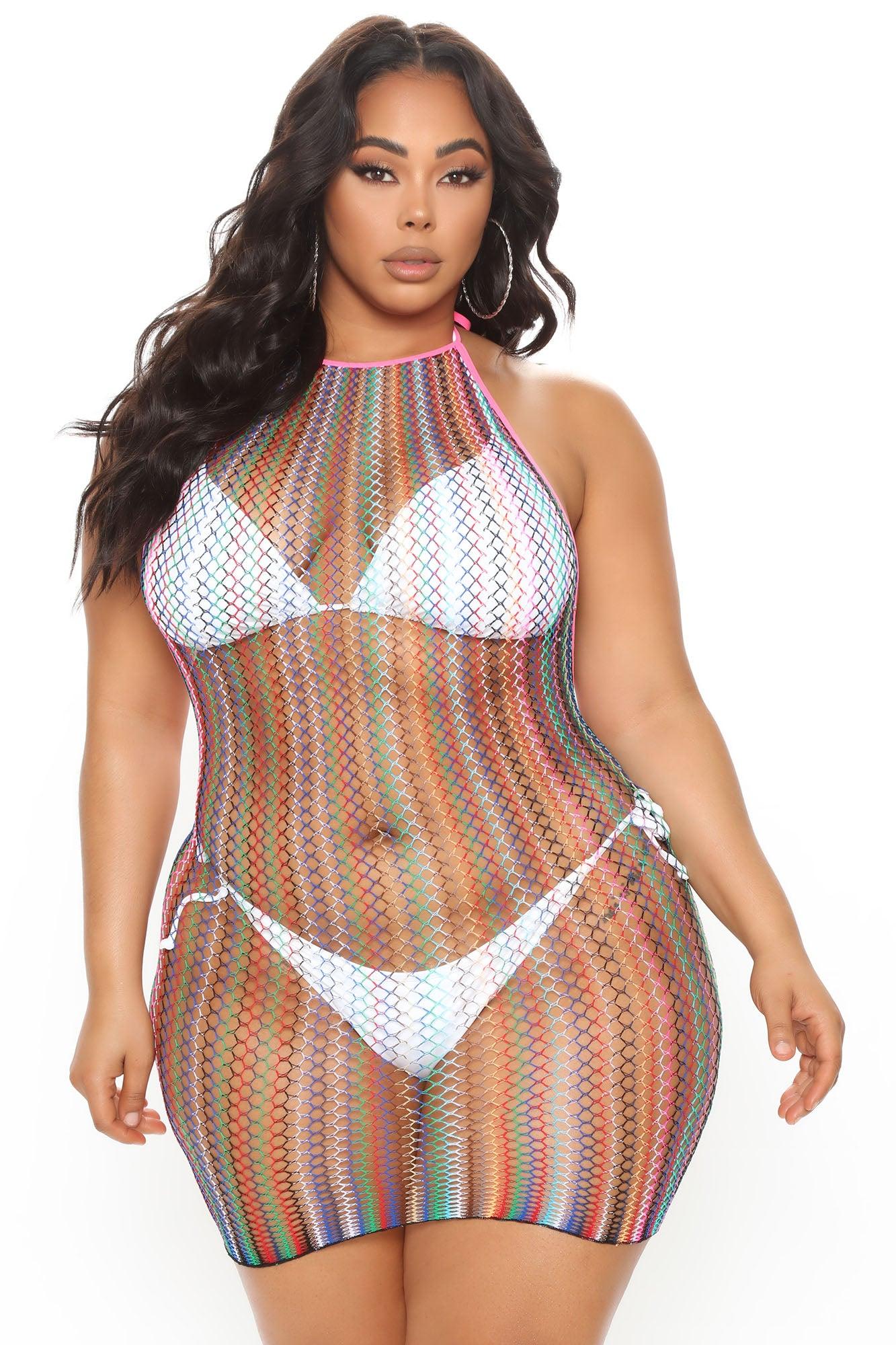 Gypsy Soul Swim Cover Up Dress - Rainbow Product Image