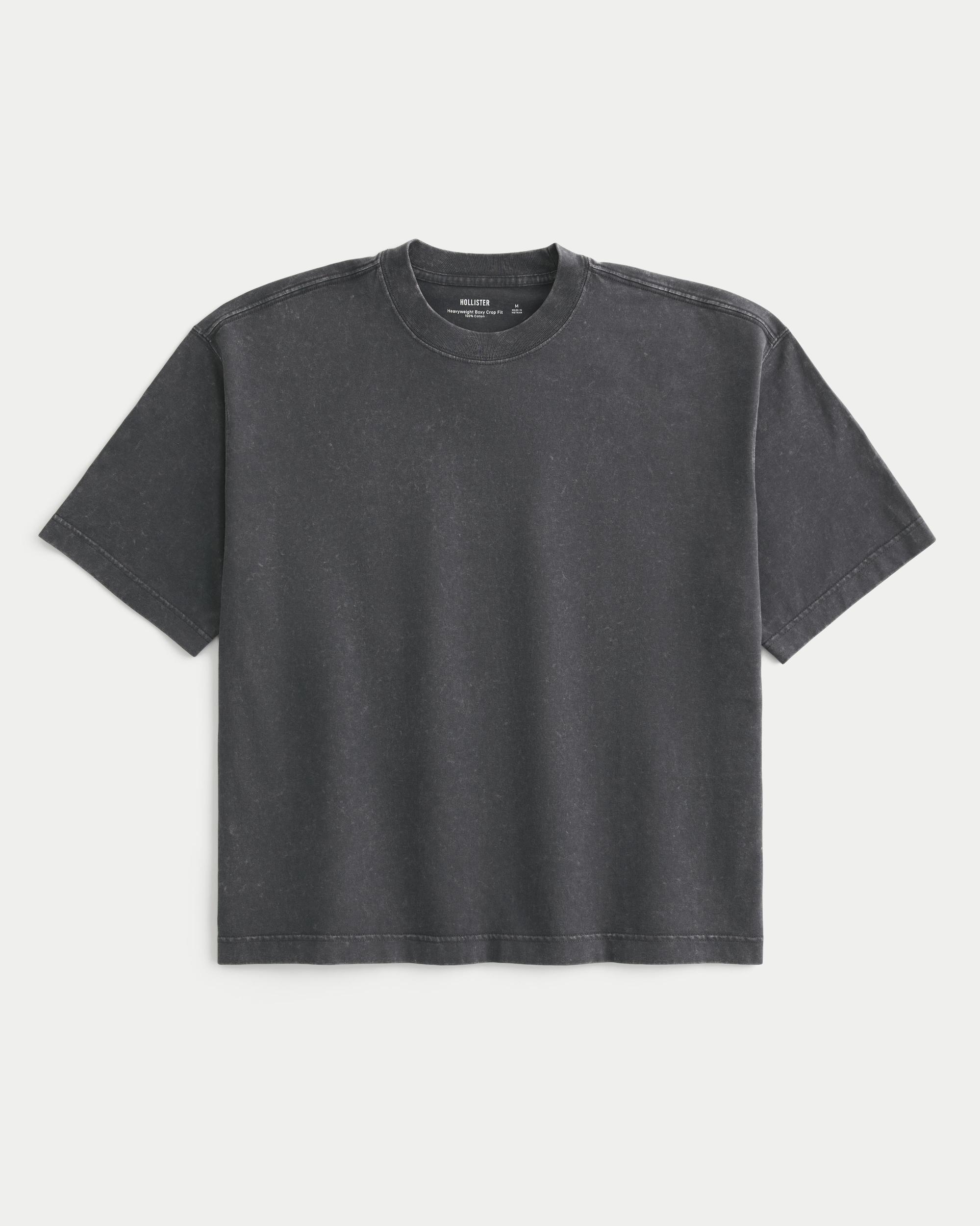 Boxy Heavyweight Crop Crew T-Shirt Product Image