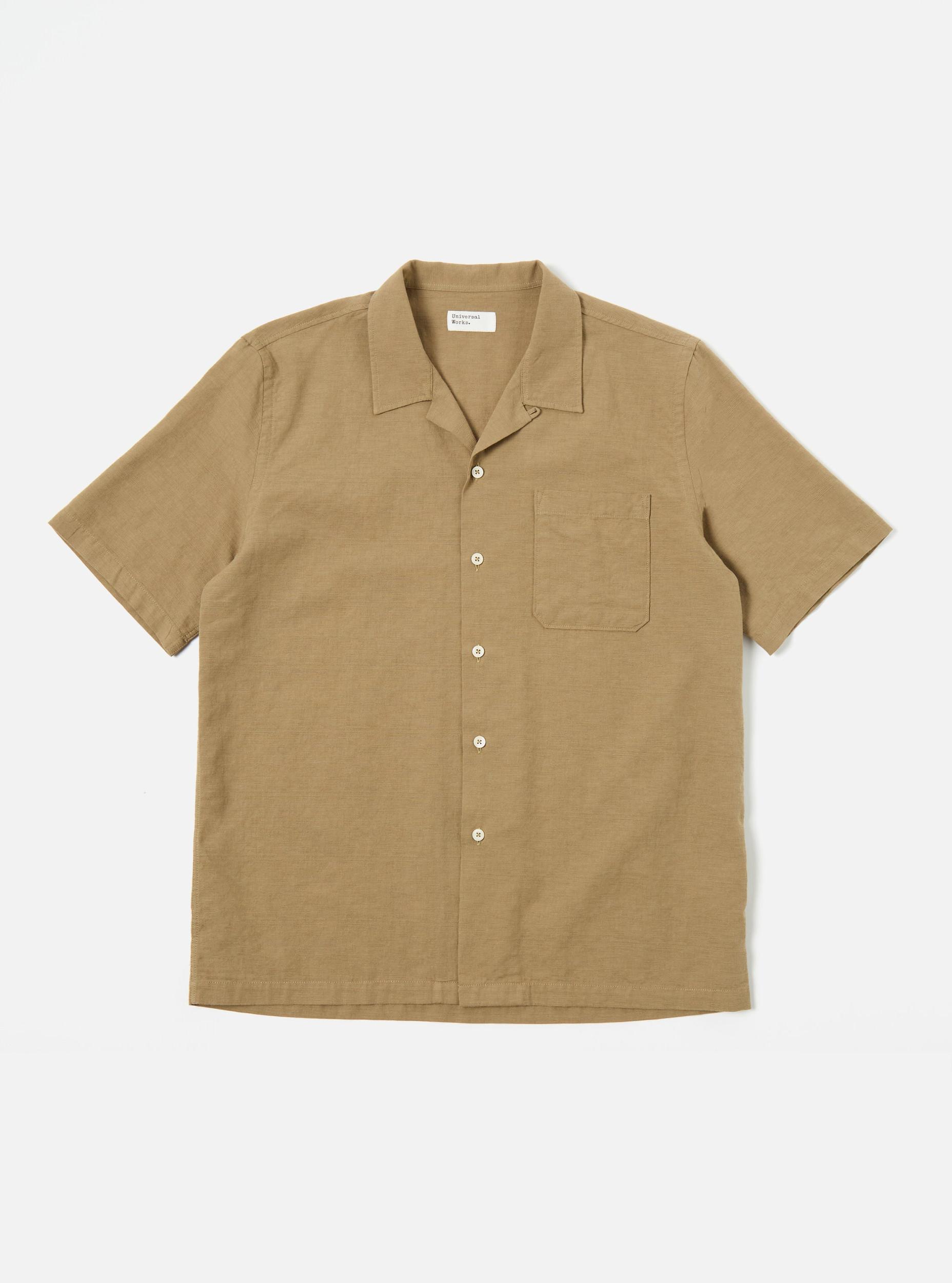 Universal Works Road Shirt in Olive Kamura Cotton Product Image