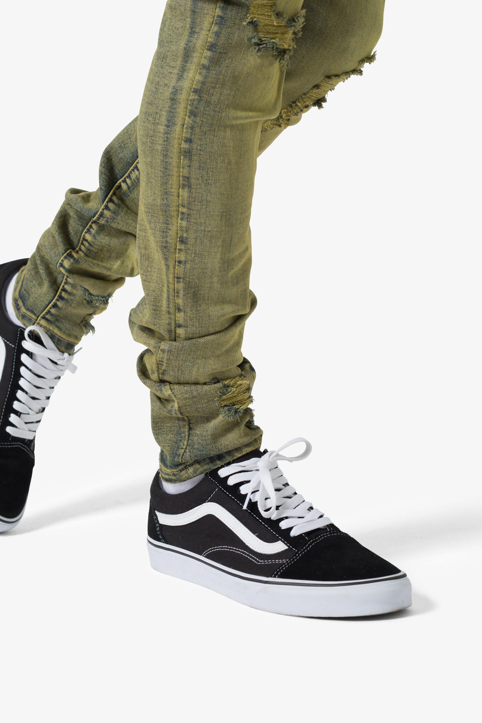 X609 Algae Skinny Denim - Green Product Image
