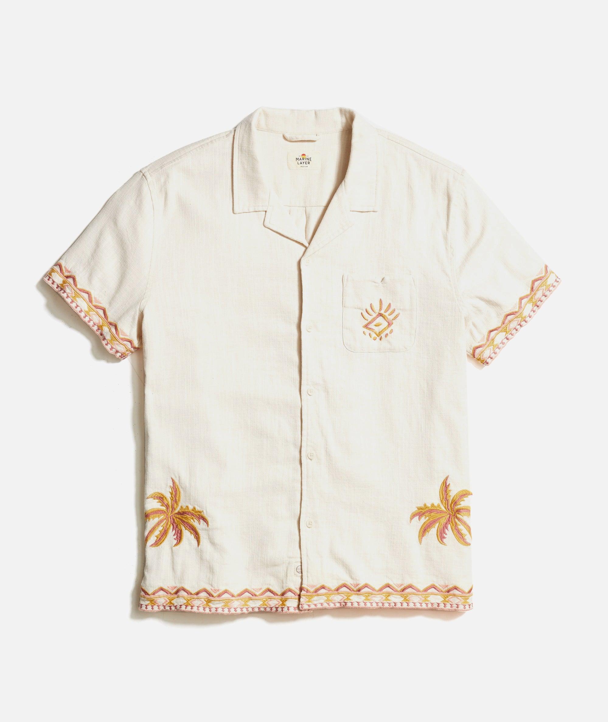 Stretch Selvage Embroidered Resort Shirt Product Image