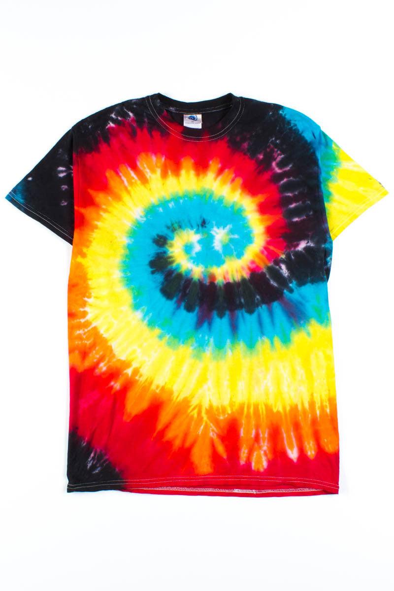 Dark Rainbow Swirl Tie Dye Shirt Product Image