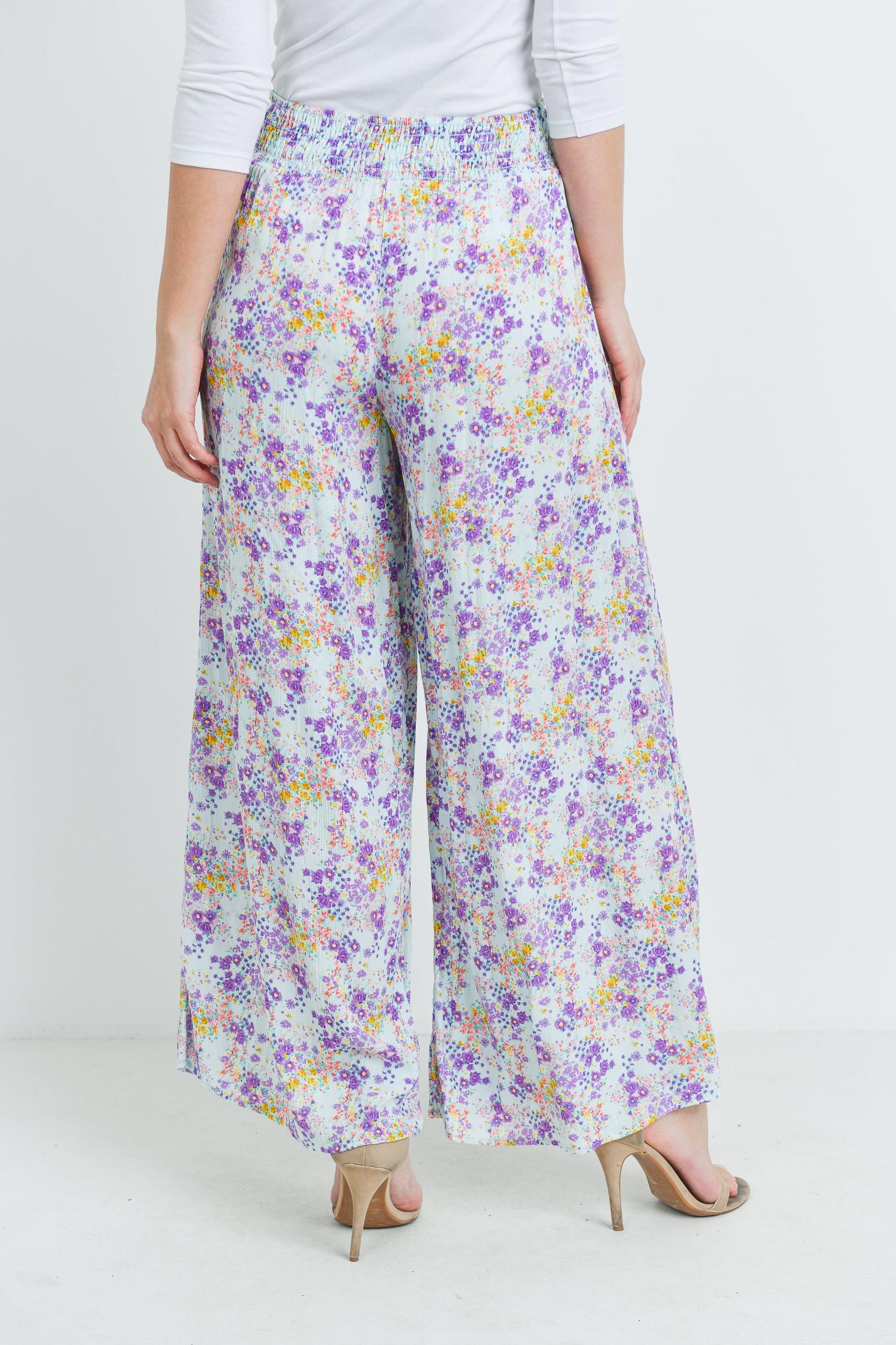 Floral Wide Leg Pants Product Image