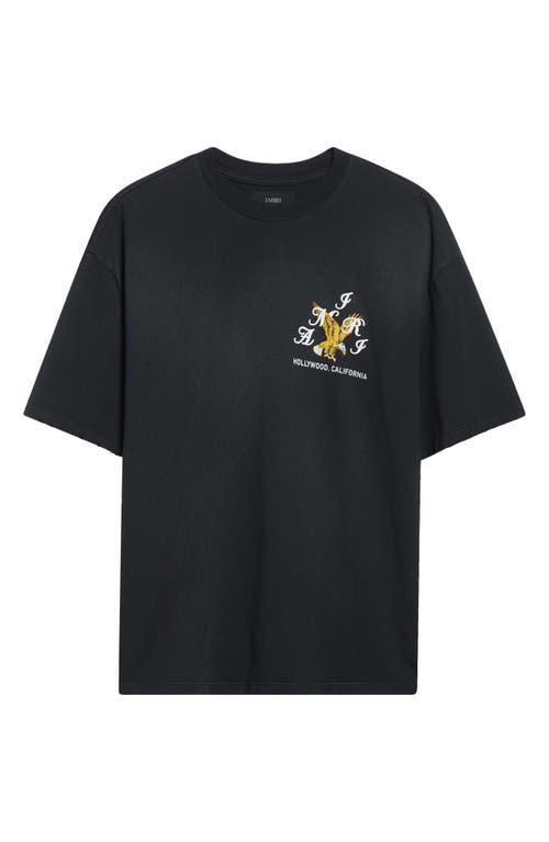 Black 'AMIRI' Eagle Oversized T-shirt Product Image