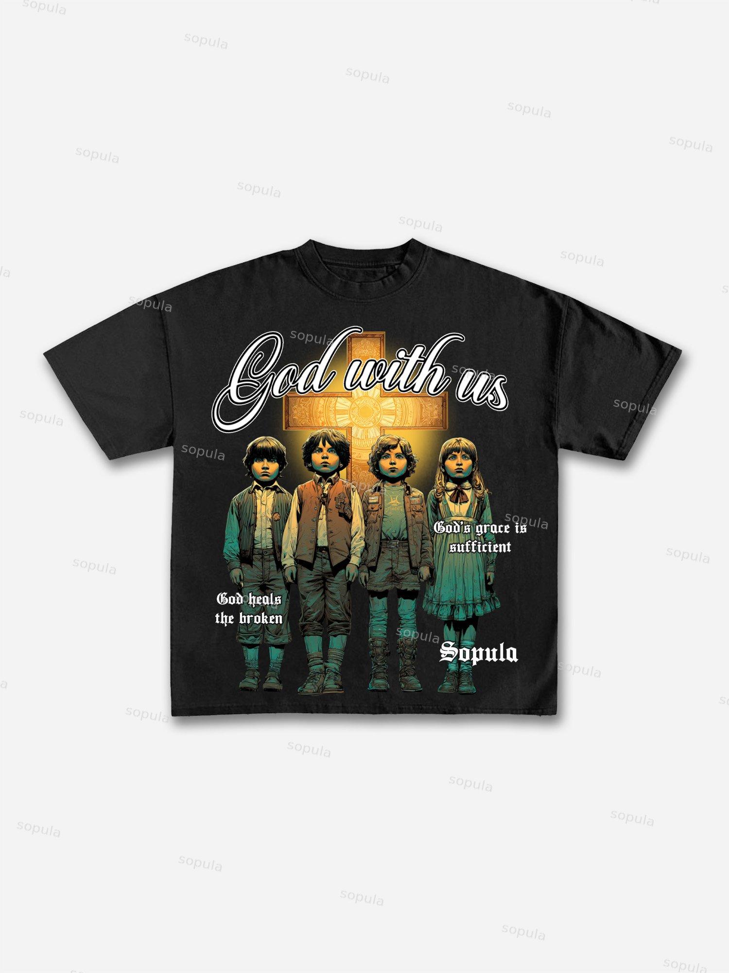 Summer Vacation Racing Print Cotton T-shirt Product Image