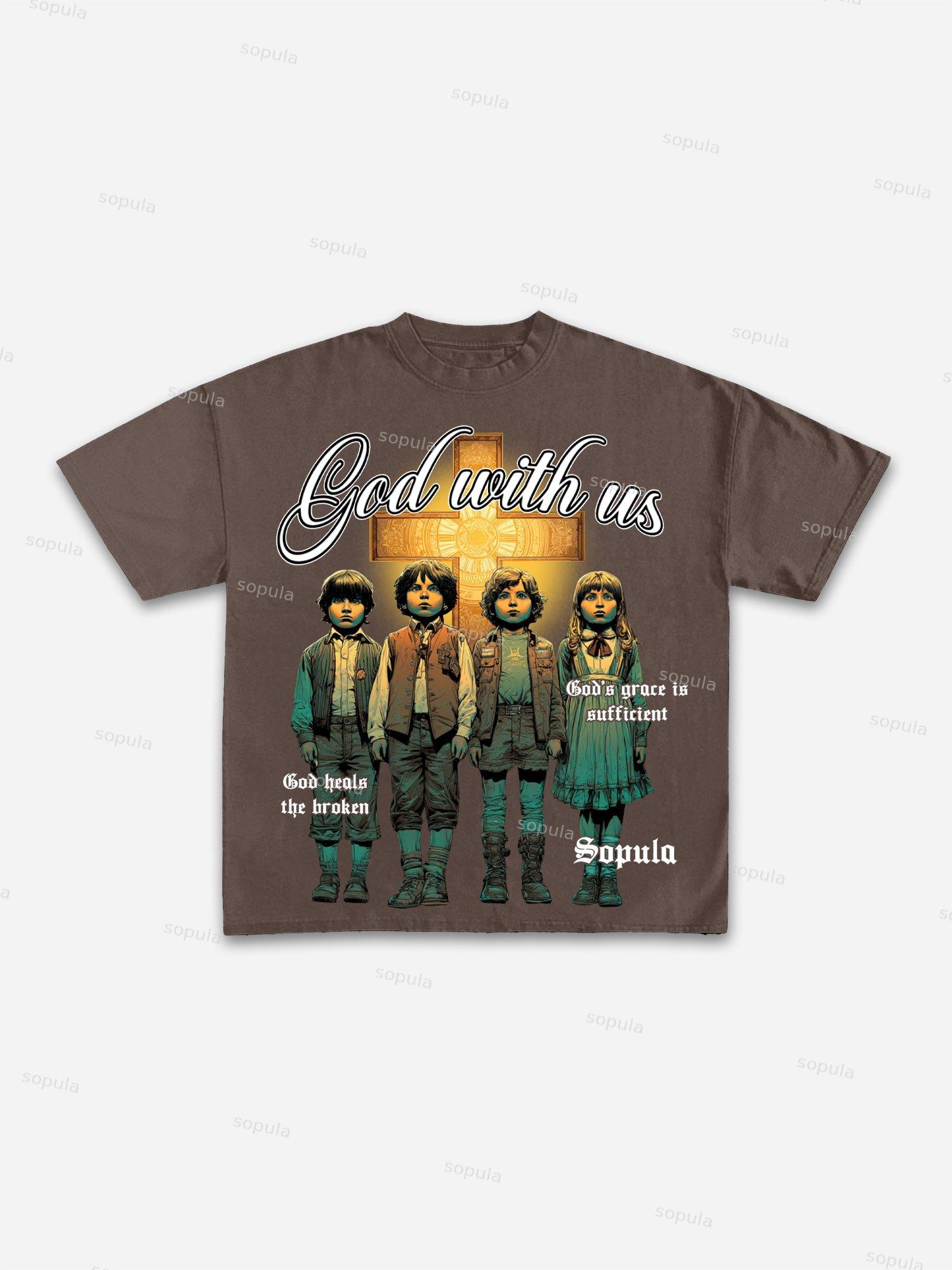 Summer Vacation Racing Print Cotton T-shirt Product Image