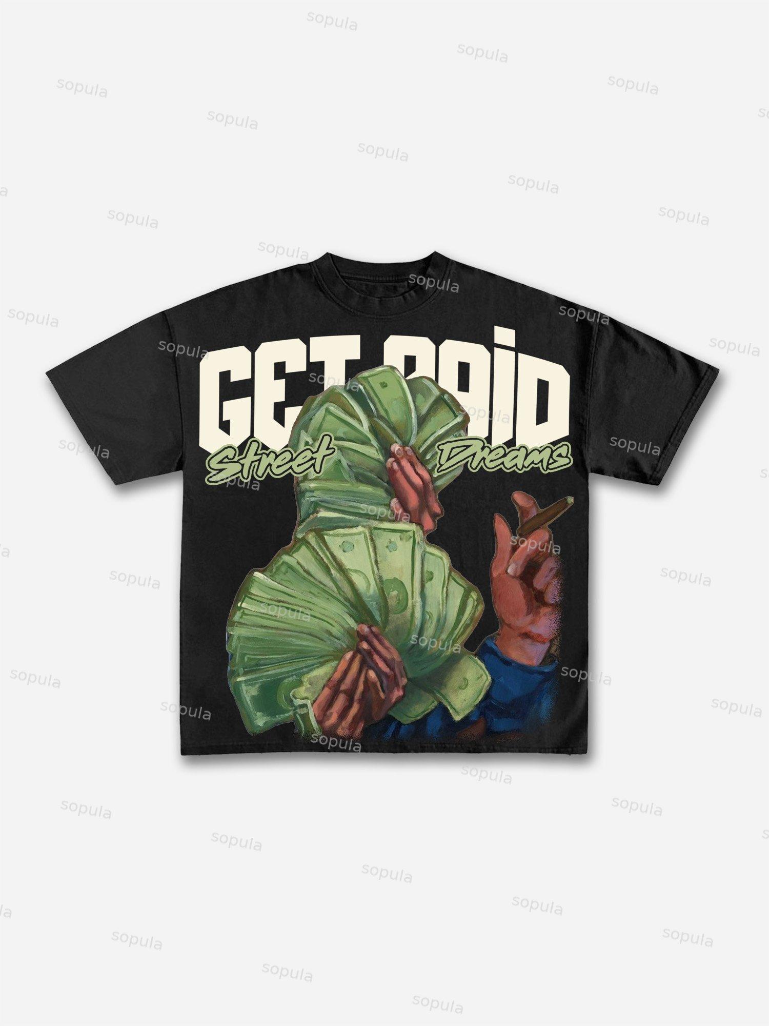 Money Matters Retro Graphic Cotton T-shirt Product Image