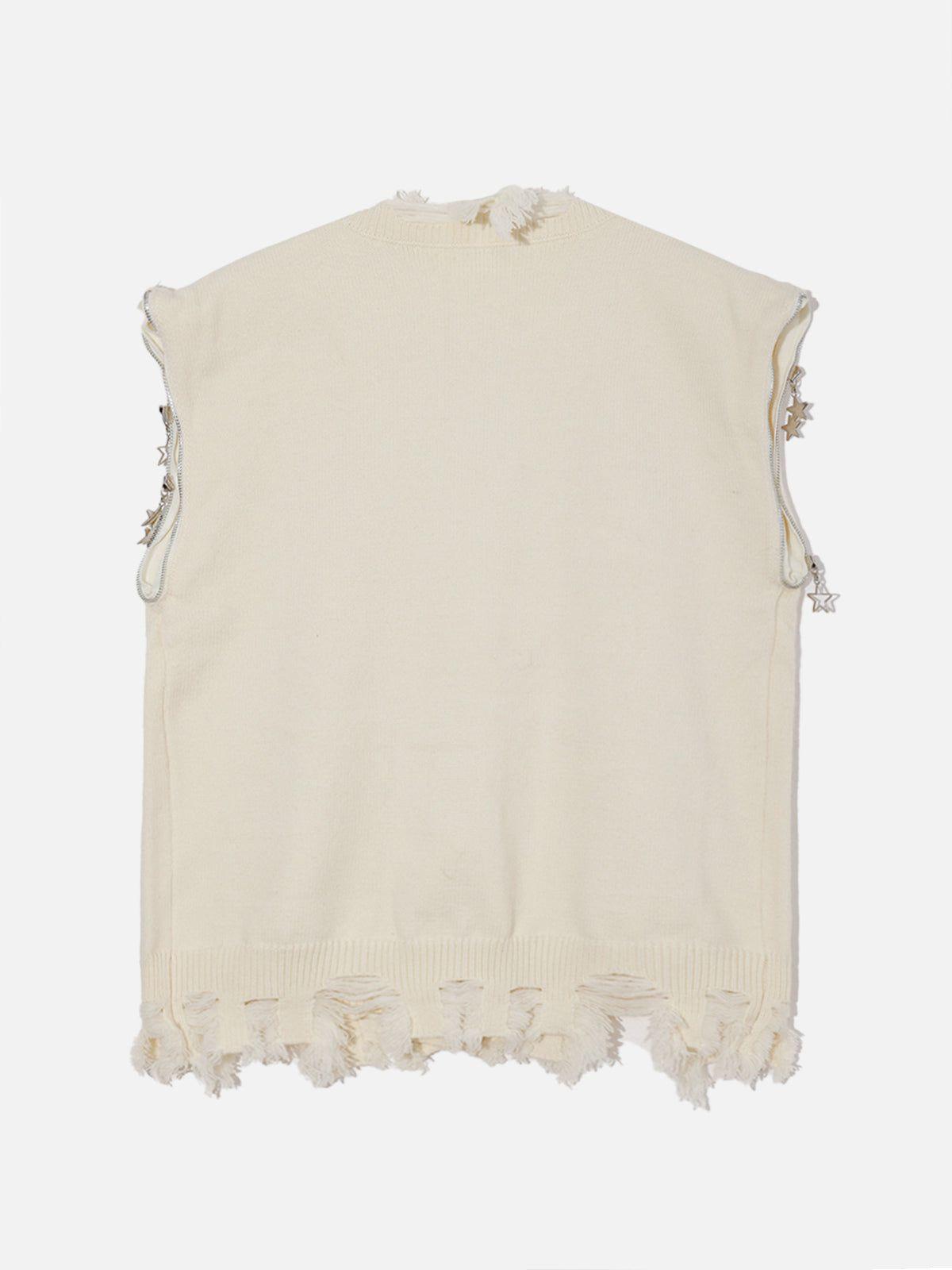 Aelfric Eden Removable sleeves Distressed Cardigan @nevebrokedawg Product Image