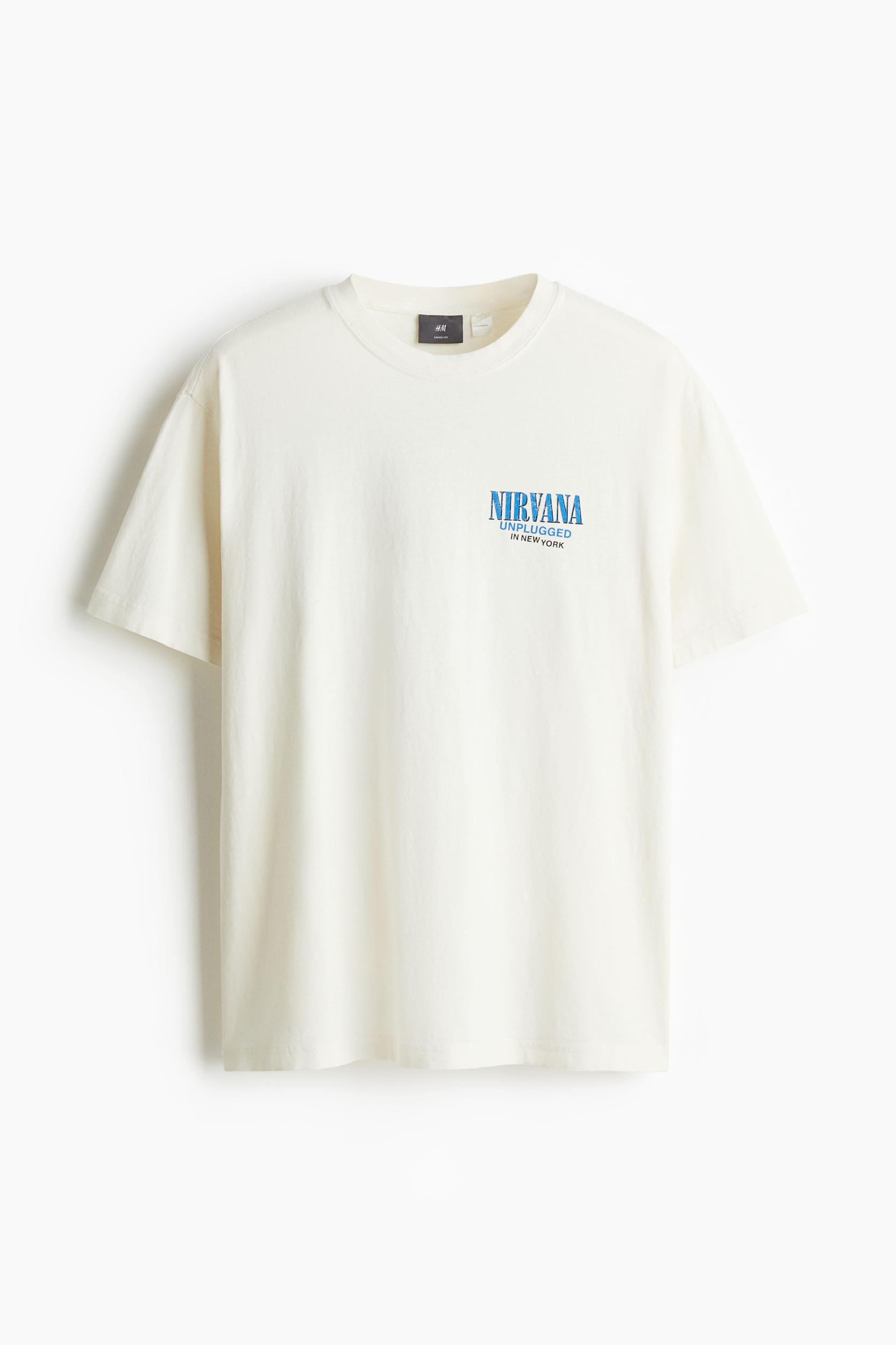 Loose Fit Vintage-Look Printed T-Shirt Product Image