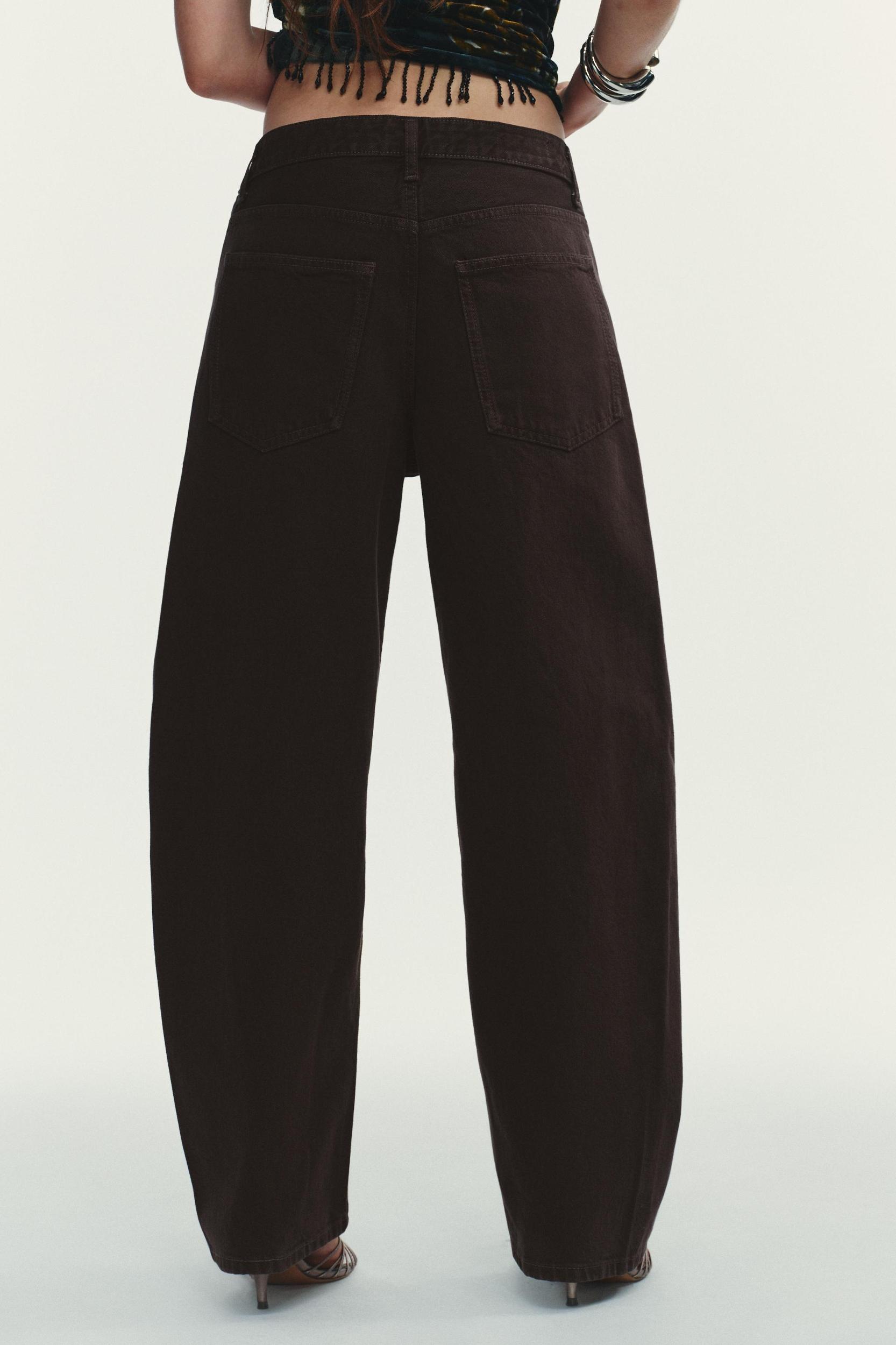 TRF MID-RISE BAGGY BARREL JEANS Product Image