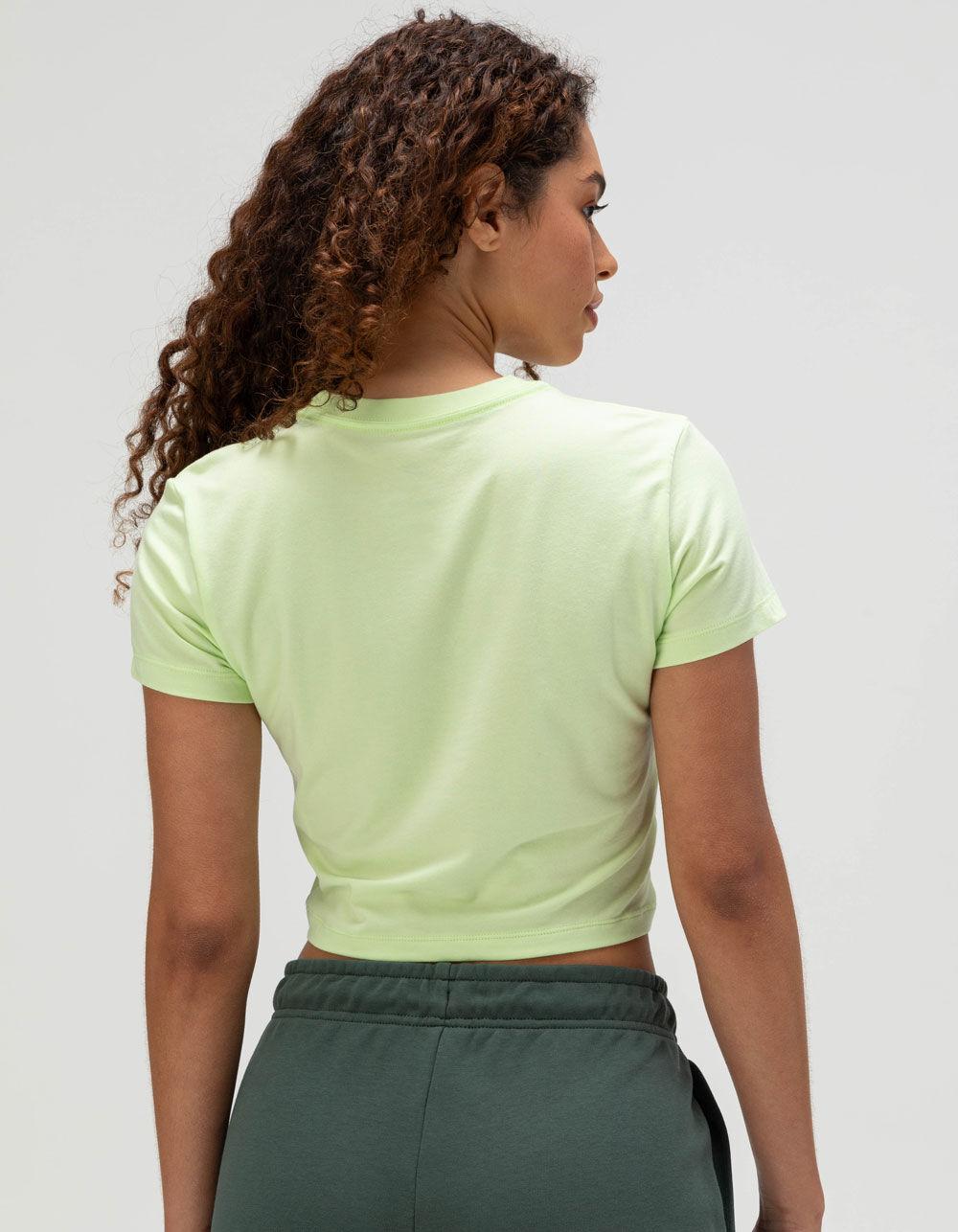 NIKE Sportswear Chill Knit Womens Crop Tee - LIME Product Image
