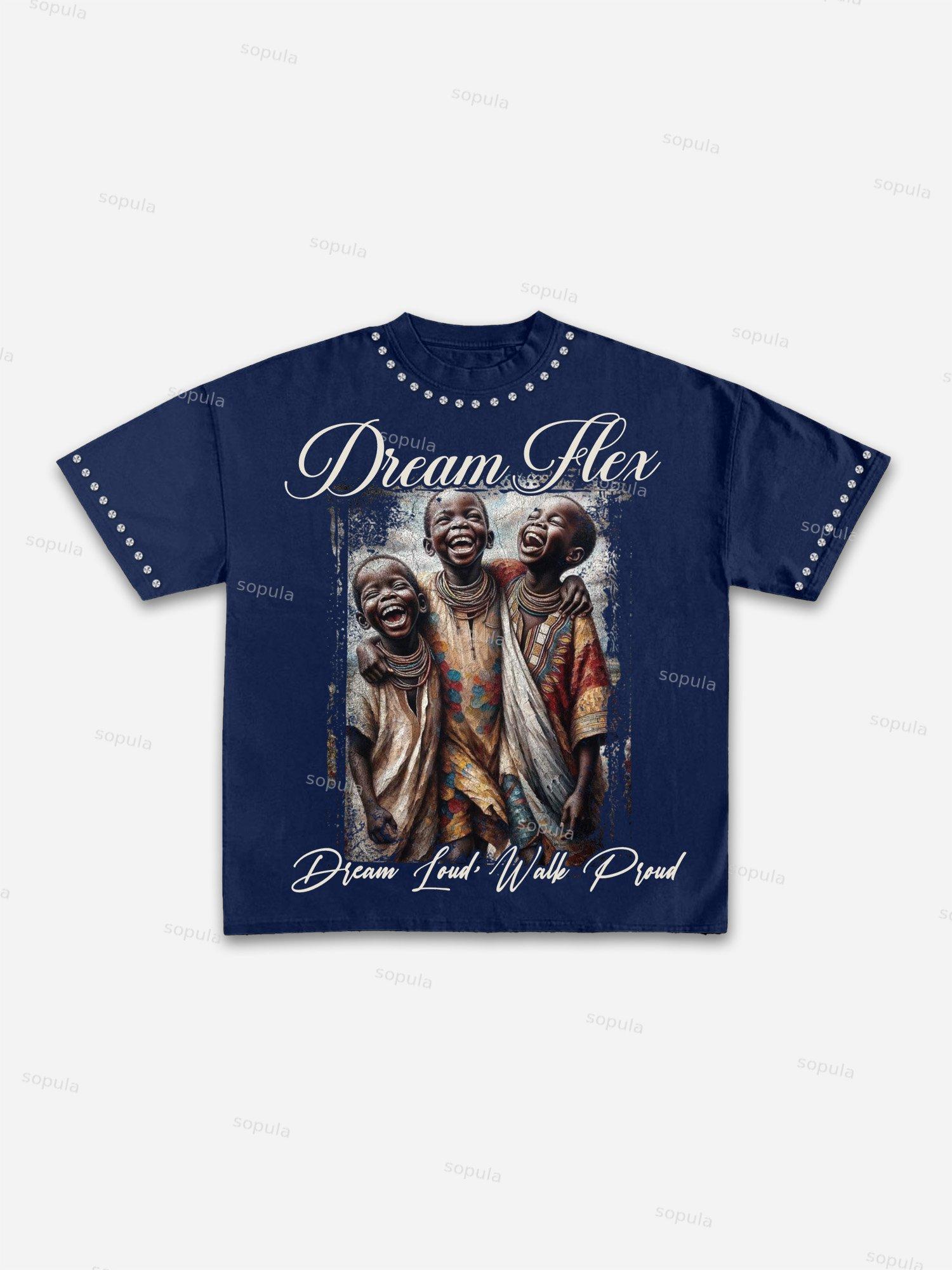 Hot Diamonds Vintage Graphics About Dreams Cotton T-shirt Product Image