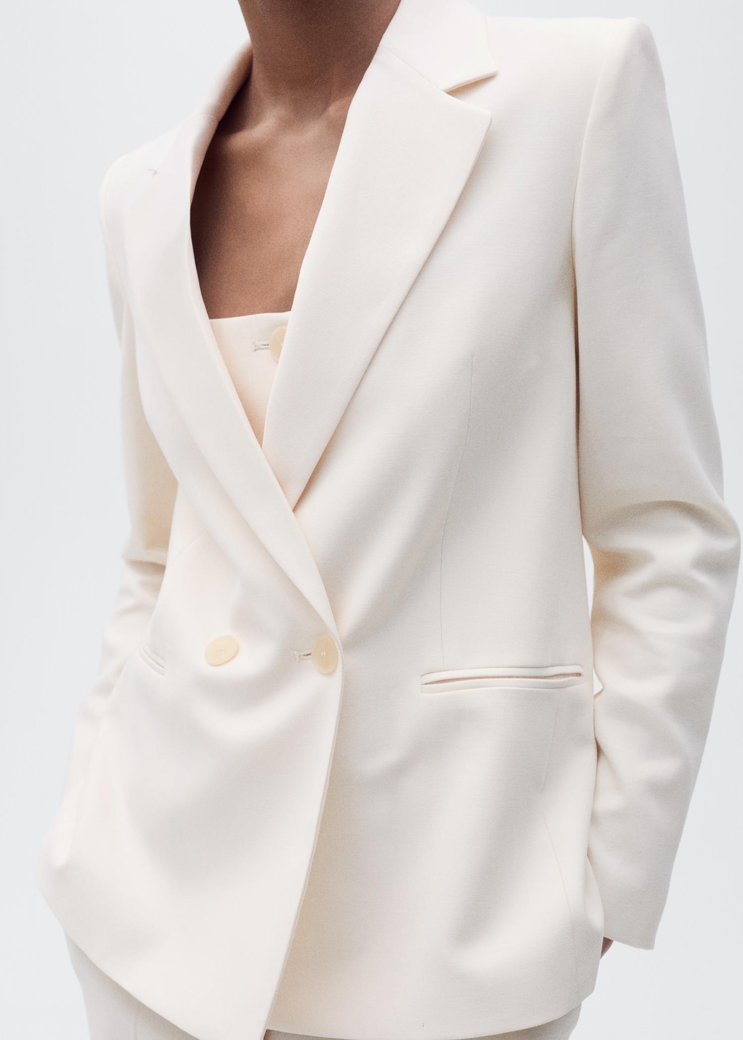 Straight-fit suit jacket - Women | MANGO USA Product Image