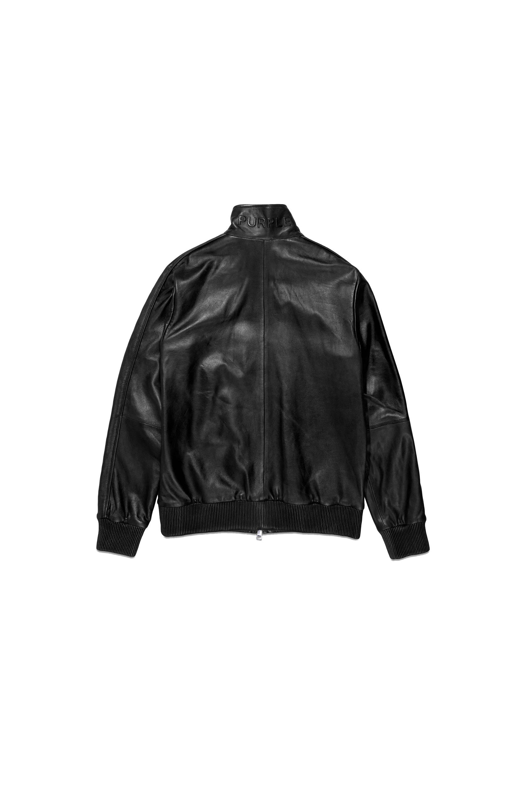 Leather Track Jacket Male Product Image