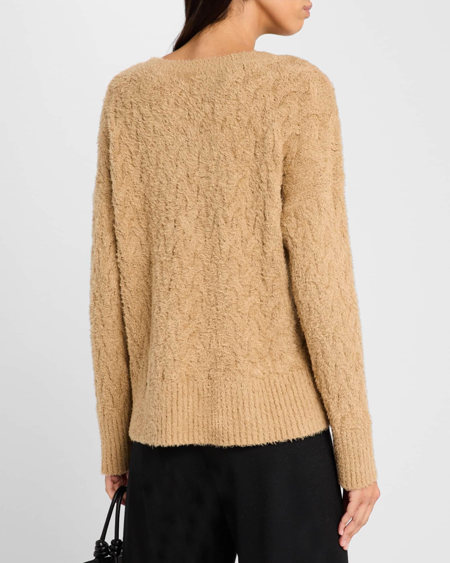 Crewneck Fringed Organic Cotton Sweater Product Image