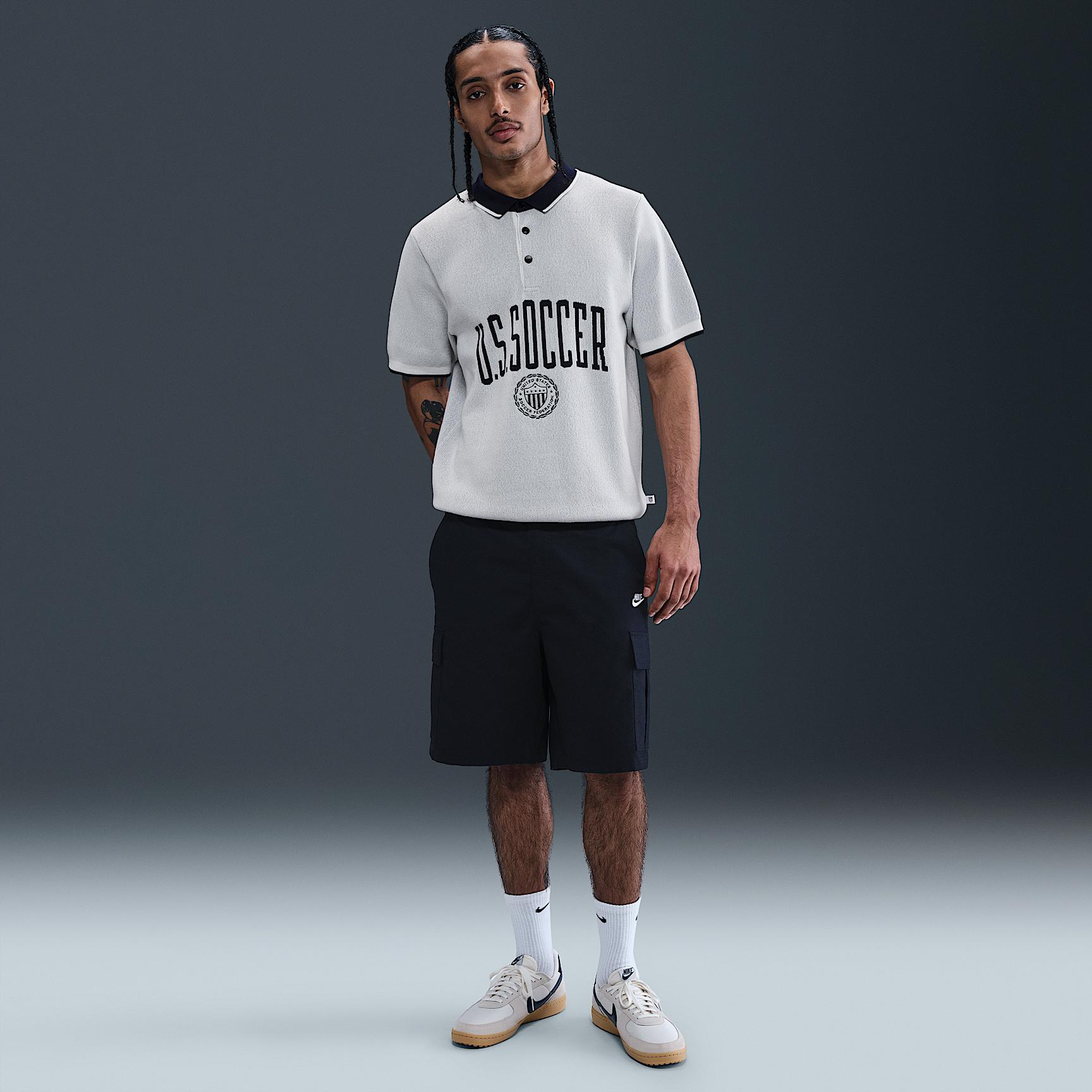 USMNT Club Nike Mens Soccer Knit Polo | HJ2153-100 Product Image