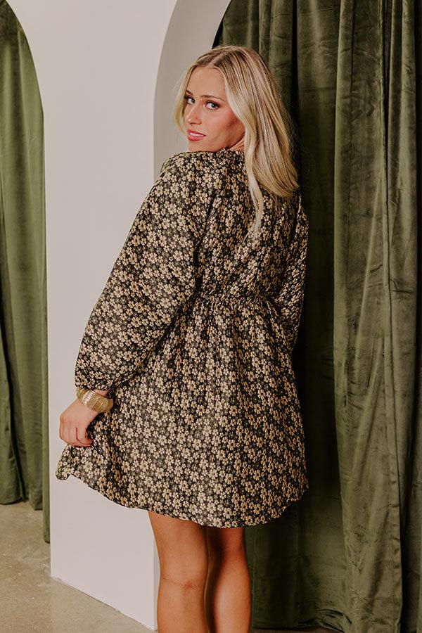 Candlelit Dinner Floral Jacquard Mini Dress Product Image