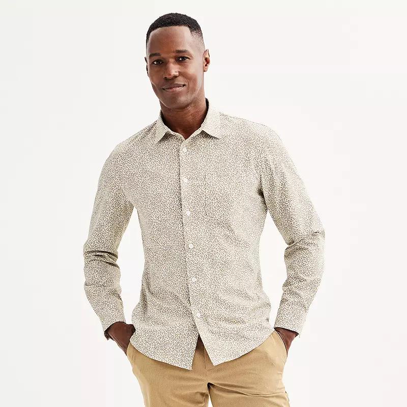 Men's FLX Slim Performance Untucked-Fit Button Down Long Sleeve Shirt,  Product Image