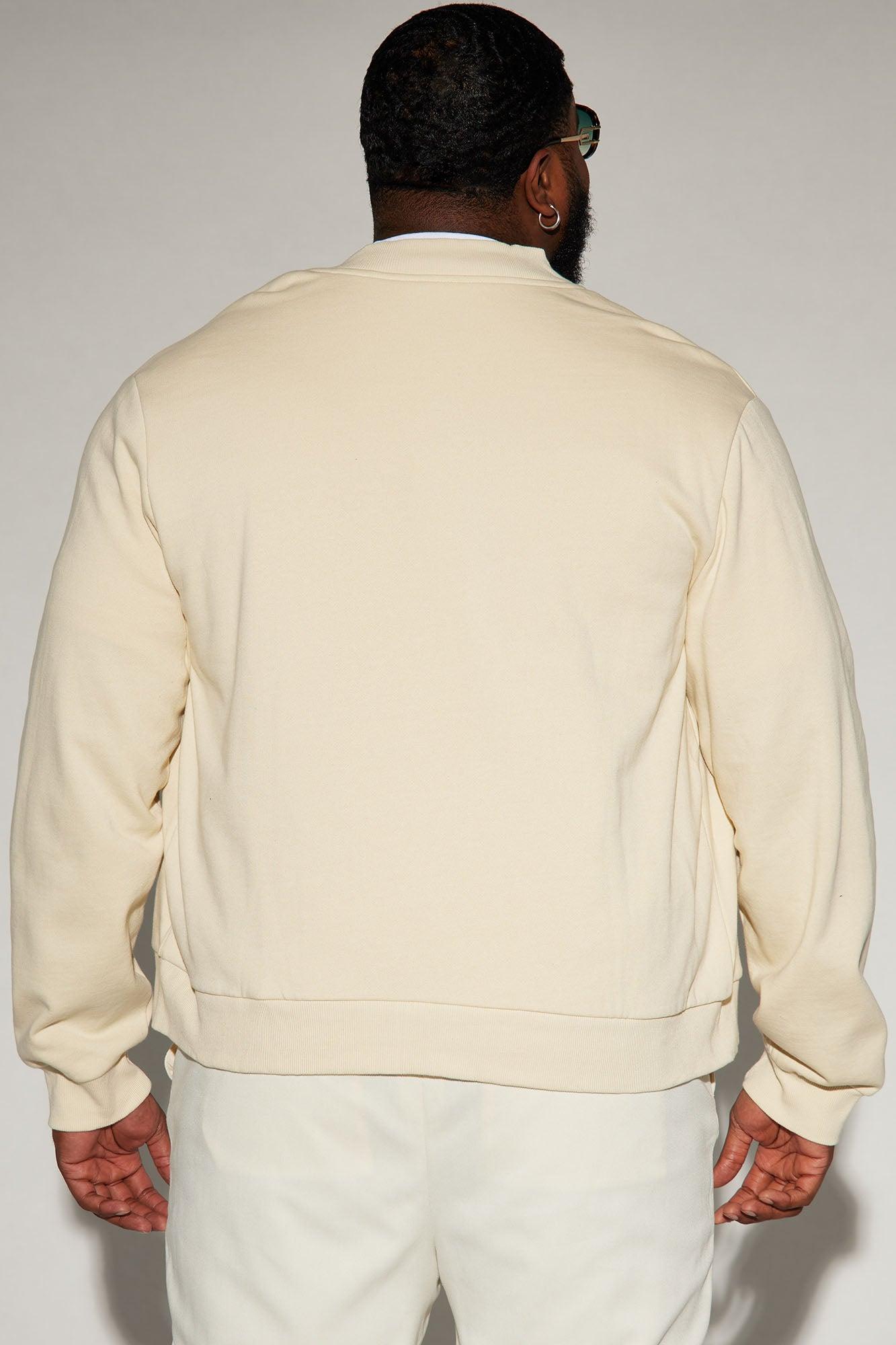 Tyson Fleece Bomber Jacket - Off White Product Image