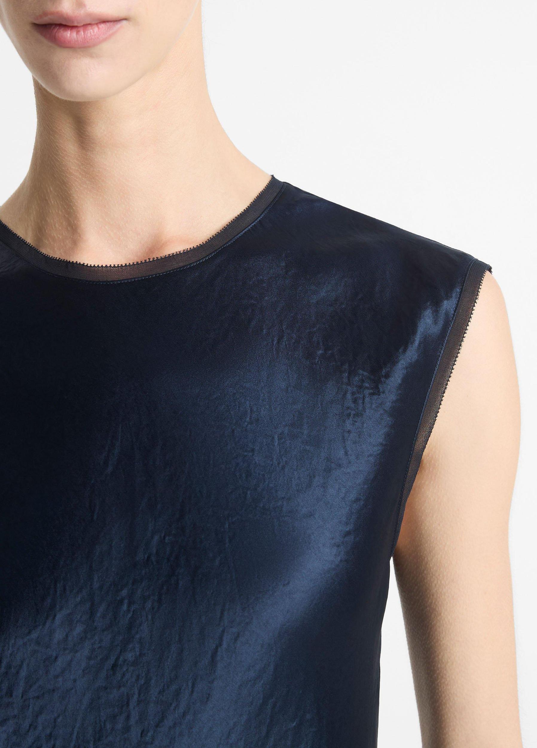 Satin Cap-Sleeve Slip Dress Product Image