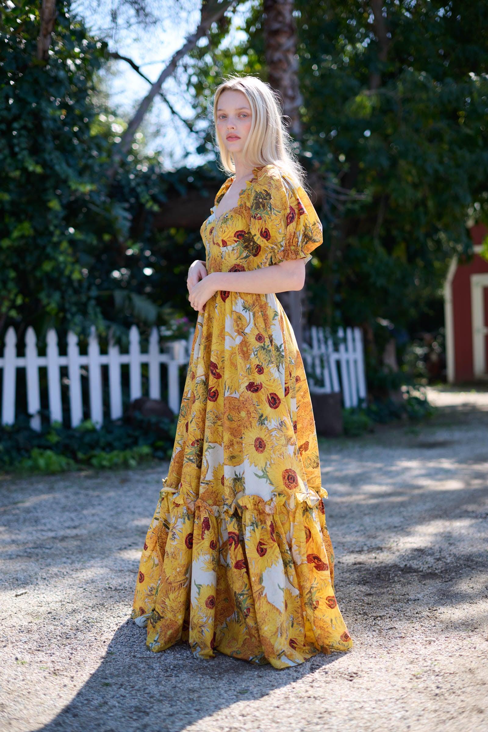 Sunflowers Cotton Ritz Gown Product Image