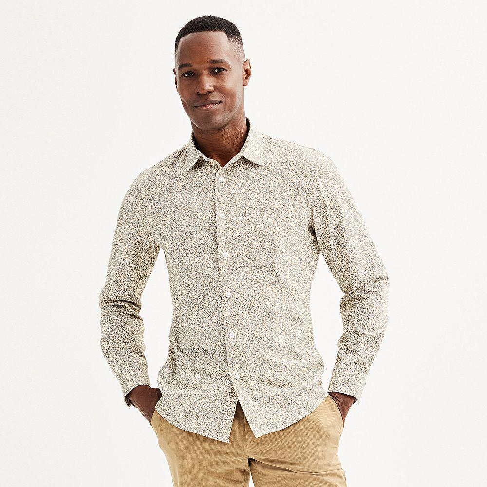 Men's FLX Slim Performance Untucked-Fit Button Down Long Sleeve Shirt,  Product Image