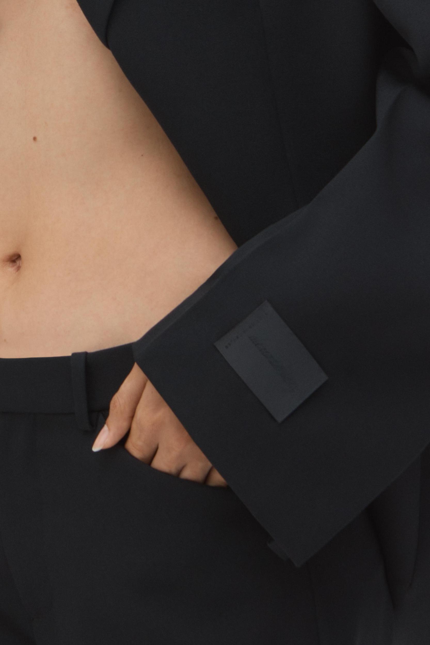 Exaggerated Split Front Boxy Blazer Product Image