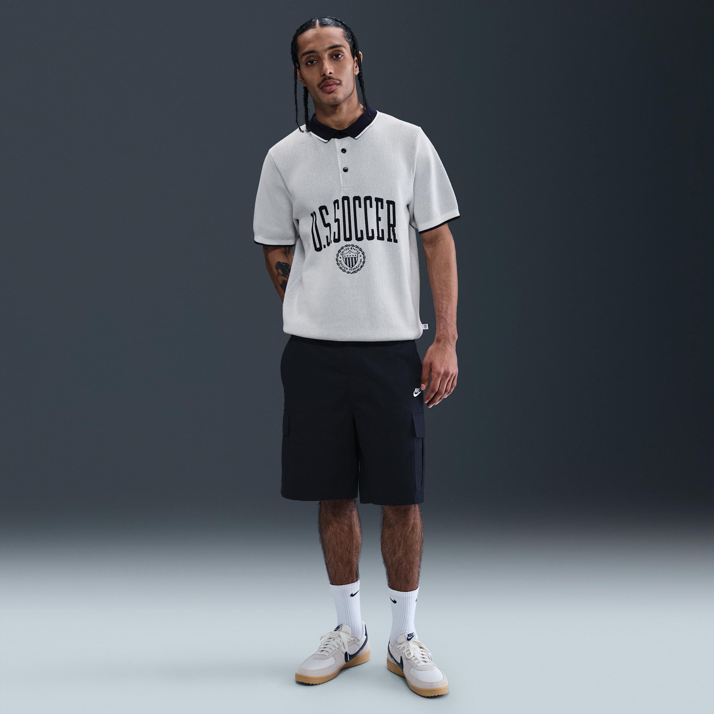 USMNT Club Nike Mens Soccer Knit Polo | HJ2153-100 Product Image