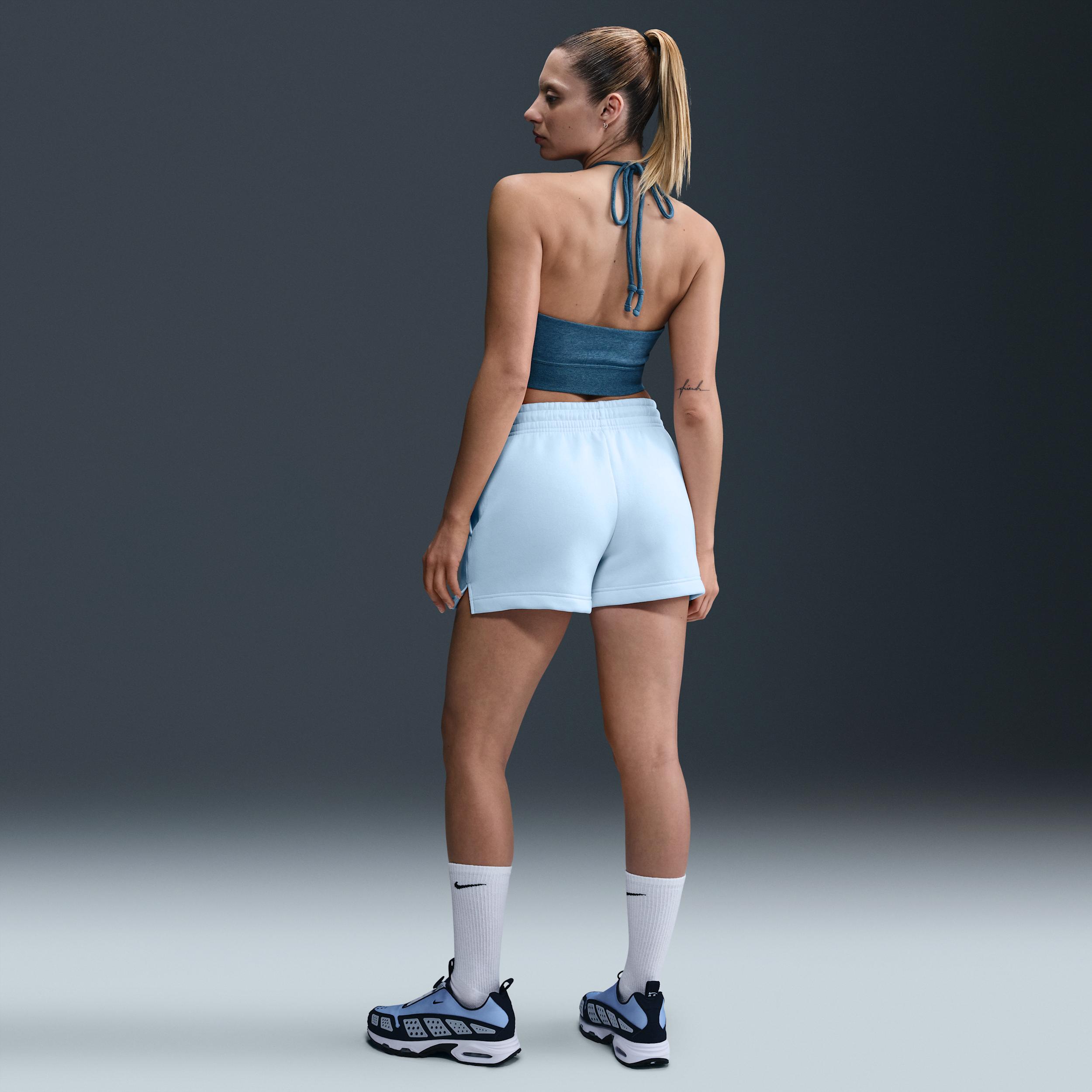 Womens Nike Sportswear Phoenix Fleece Mid-Rise 4 Shorts | IH2108-423 Product Image