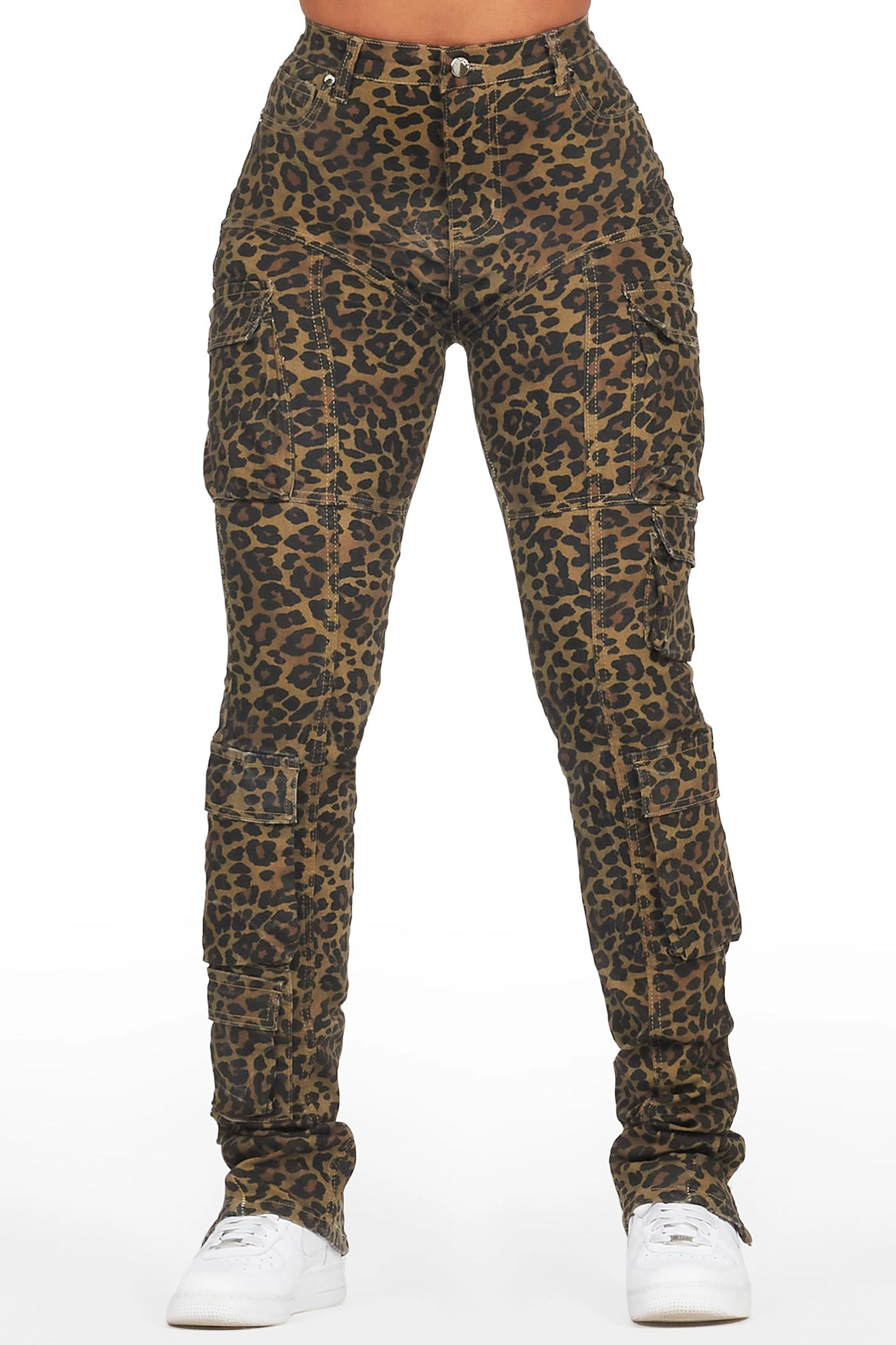 Jaylin Cheetah Skinny Stacked Jean Female Product Image