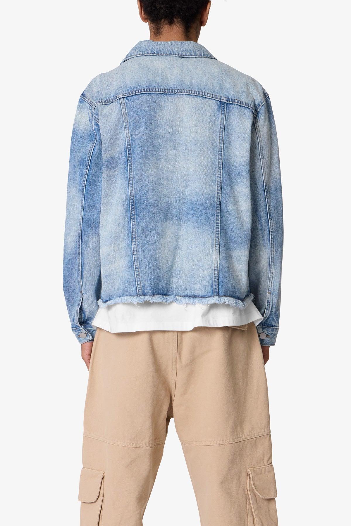 Sun Washed Denim Jacket - Light Blue Product Image