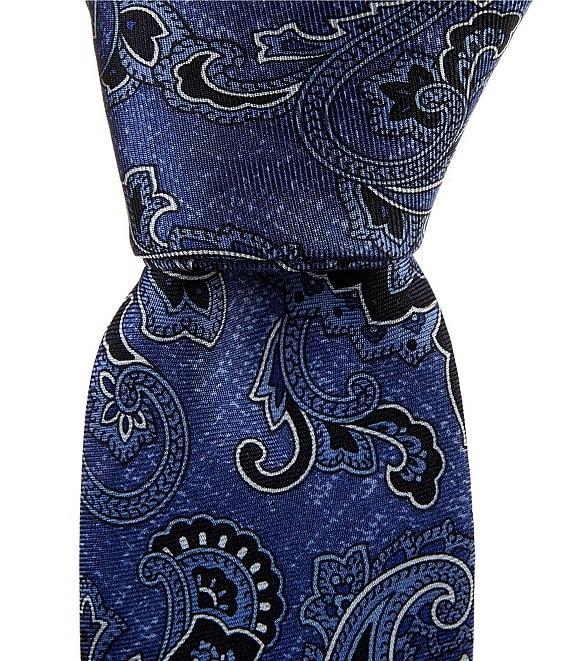 Cremieux Brushed Paisley 3#double; Narrow Silk Tie Product Image