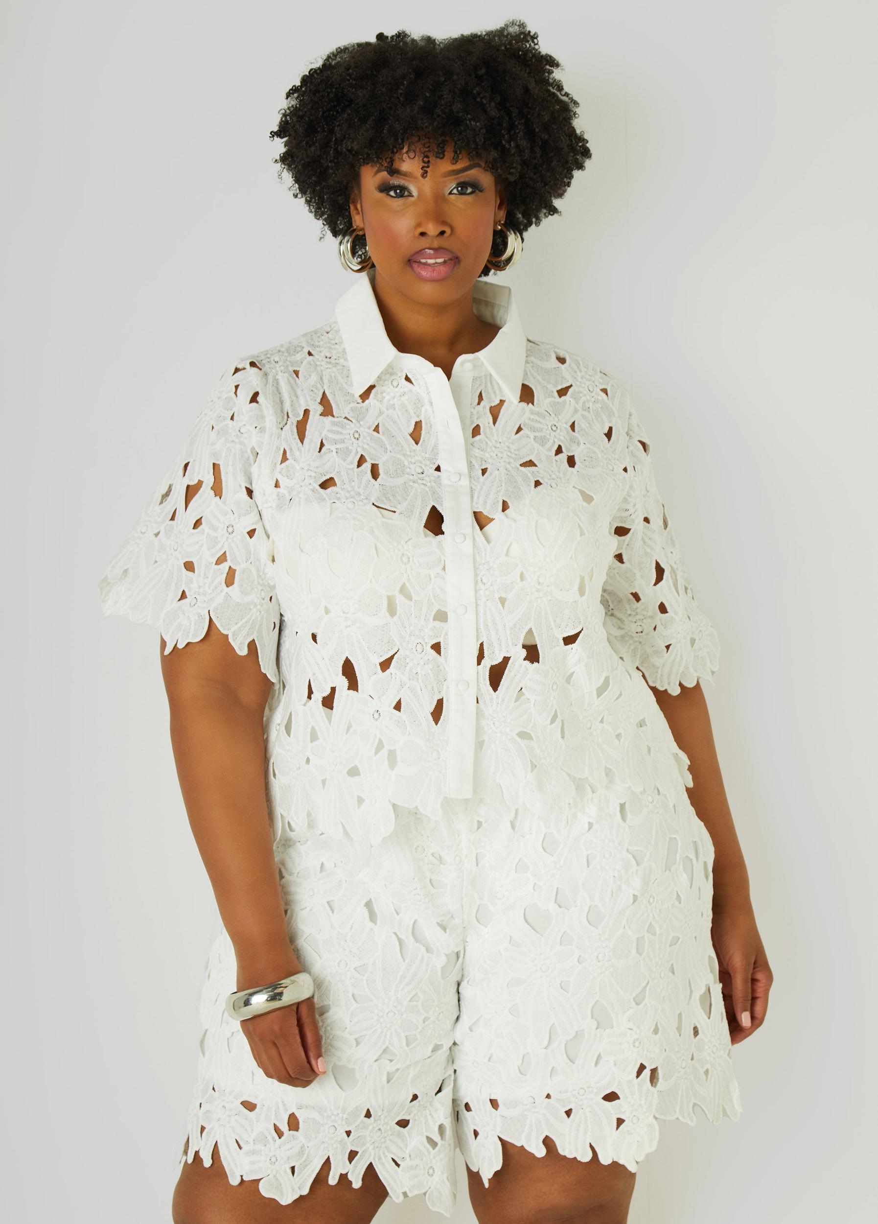 Floral Lace Shirt Product Image