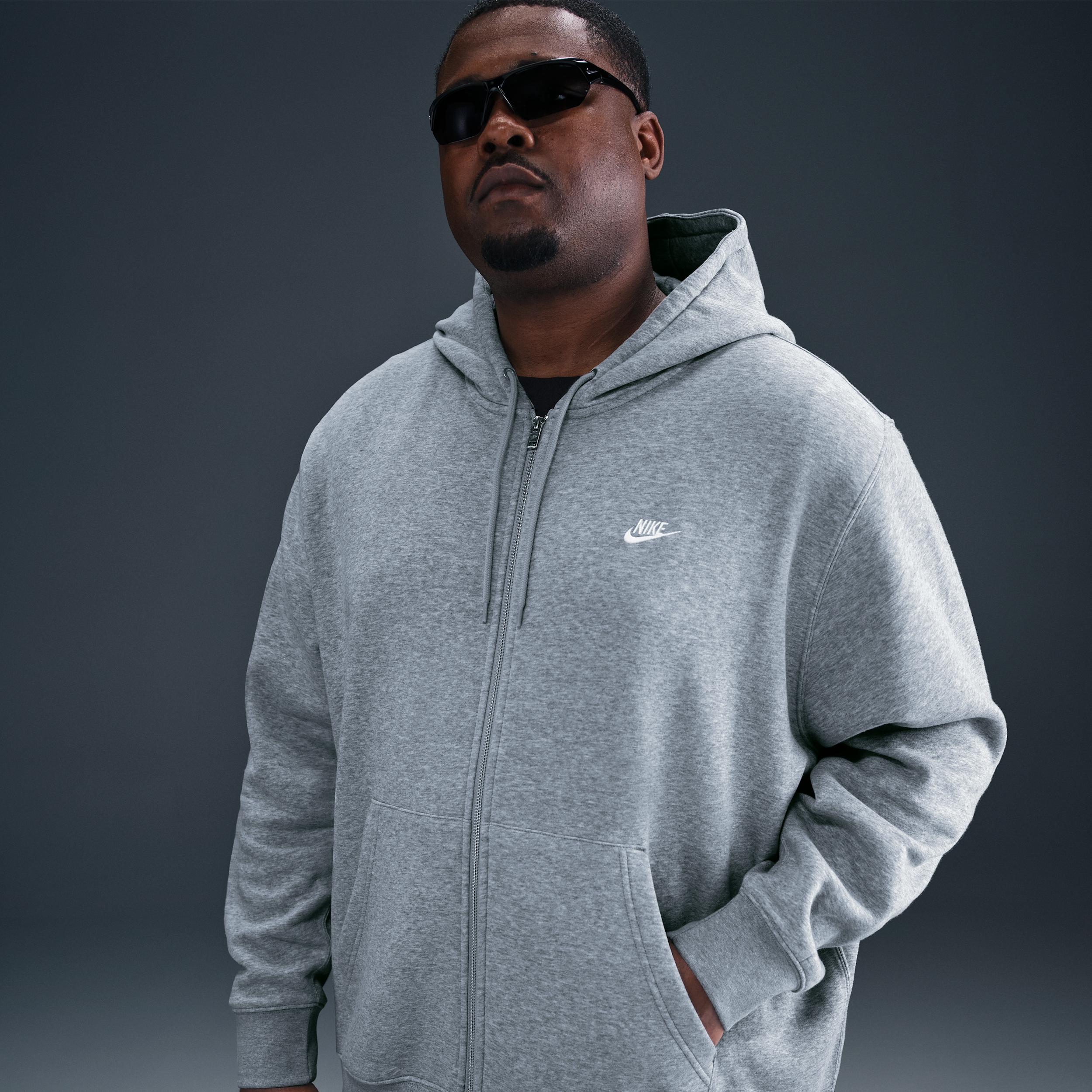 Nike Mens Club Full-Zip Fleece Hoodie | FN3861-063 Product Image