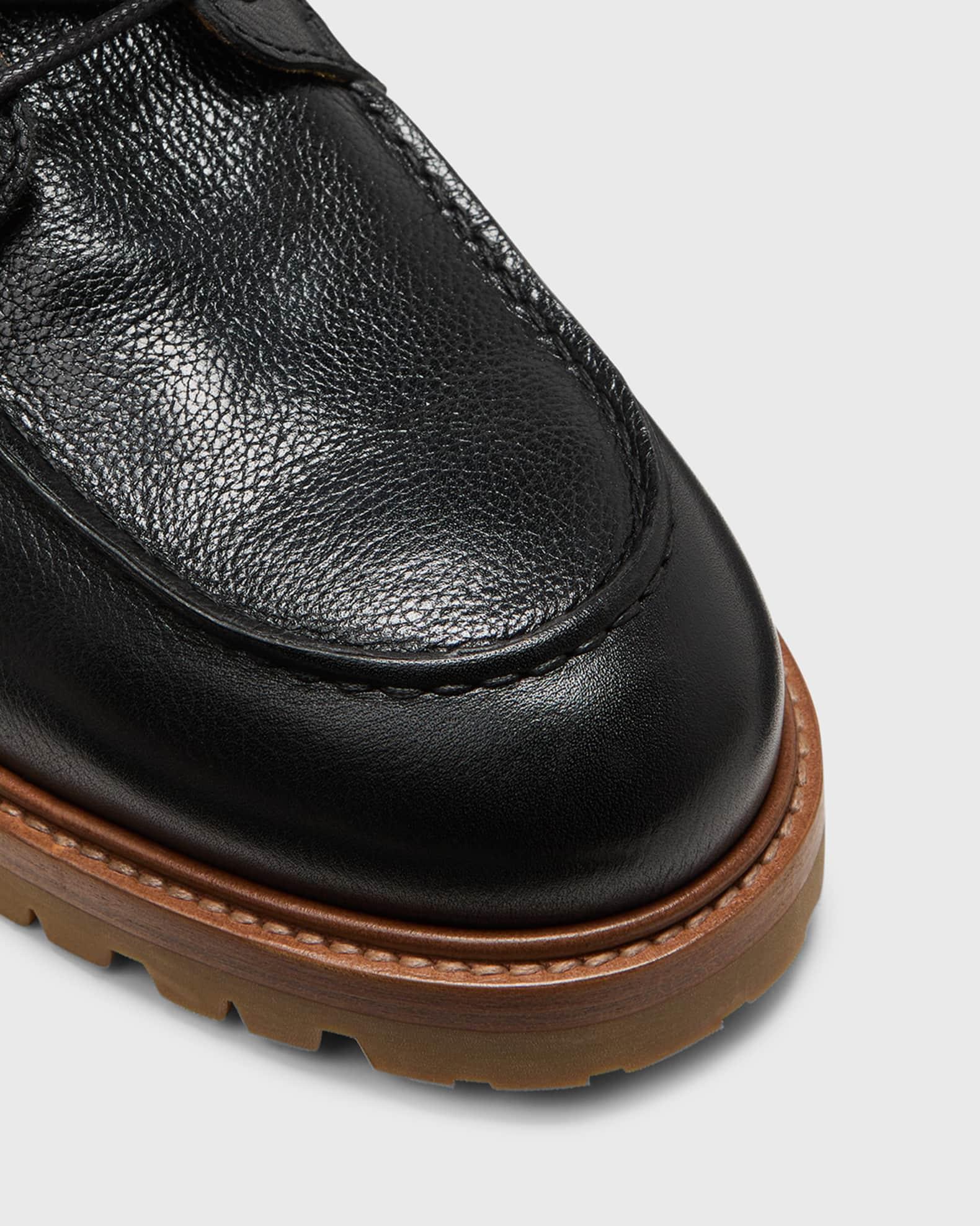 Men's Apron Toe Leather Lace-Up Boots Product Image