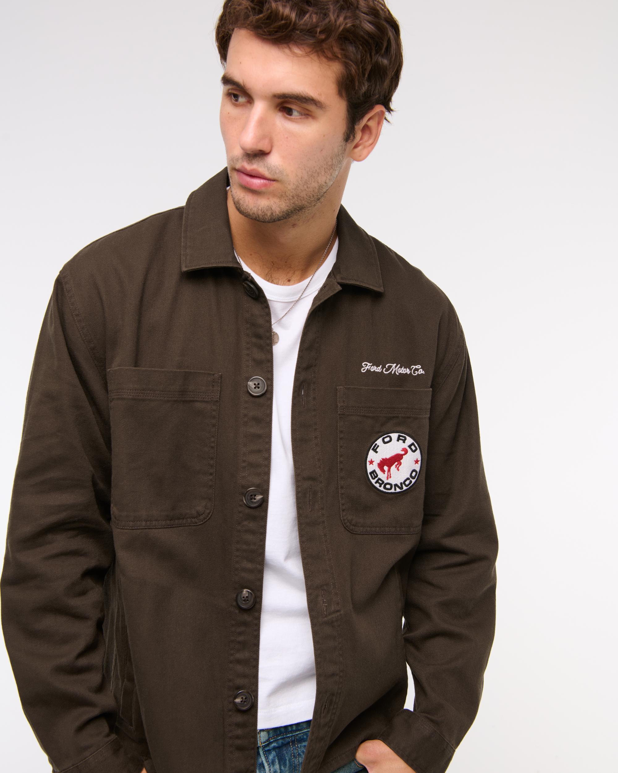 Twill Graphic Shirt Jacket Product Image