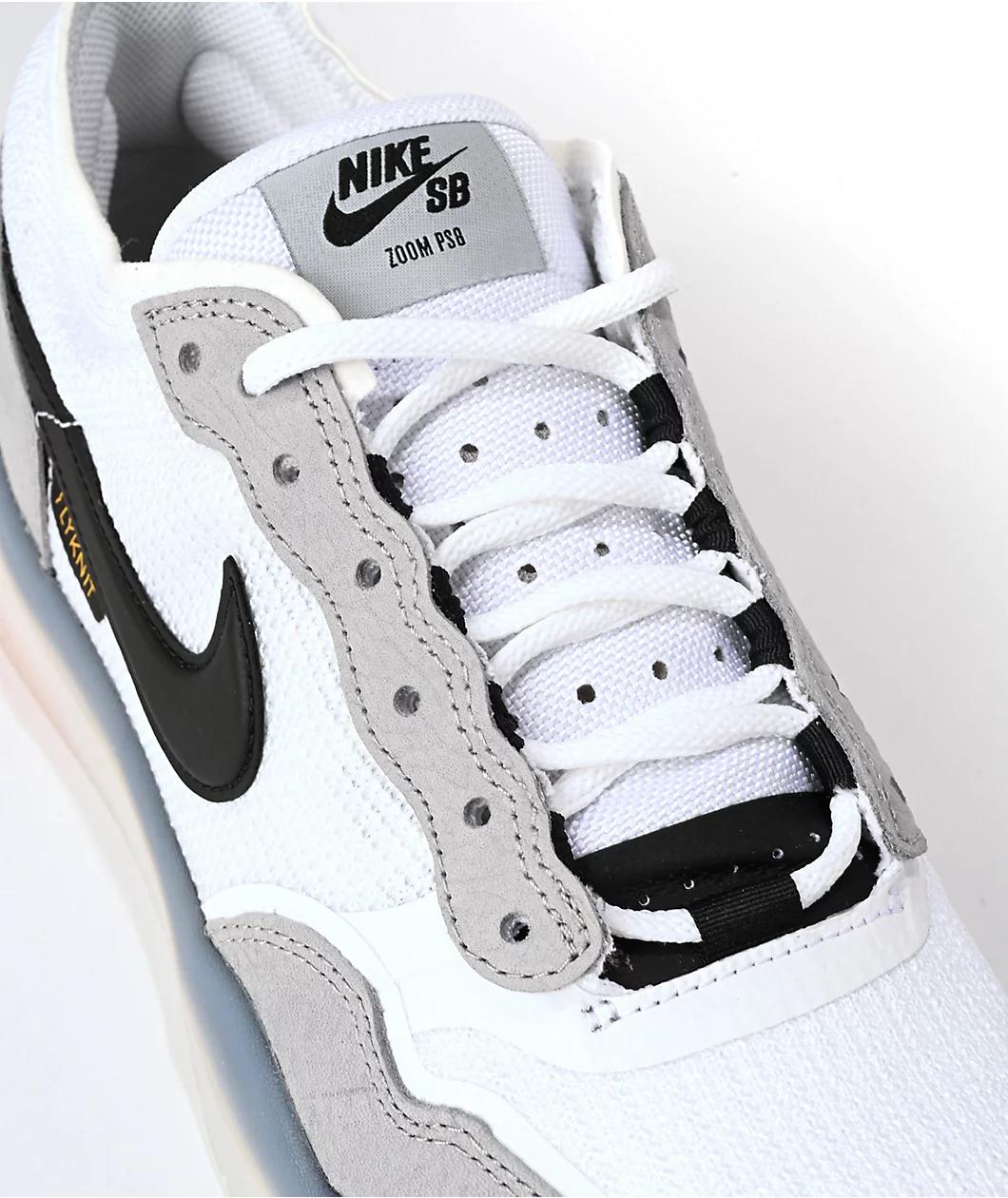 Nike SB PS8 QS Wolf Grey, White, Black Skate Shoes Product Image