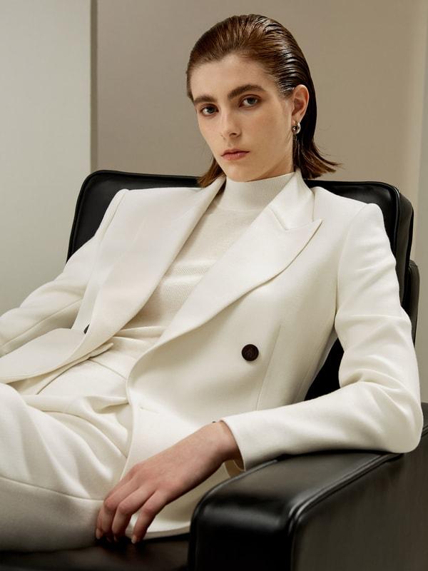 Double-Breasted Wool Blazer Product Image