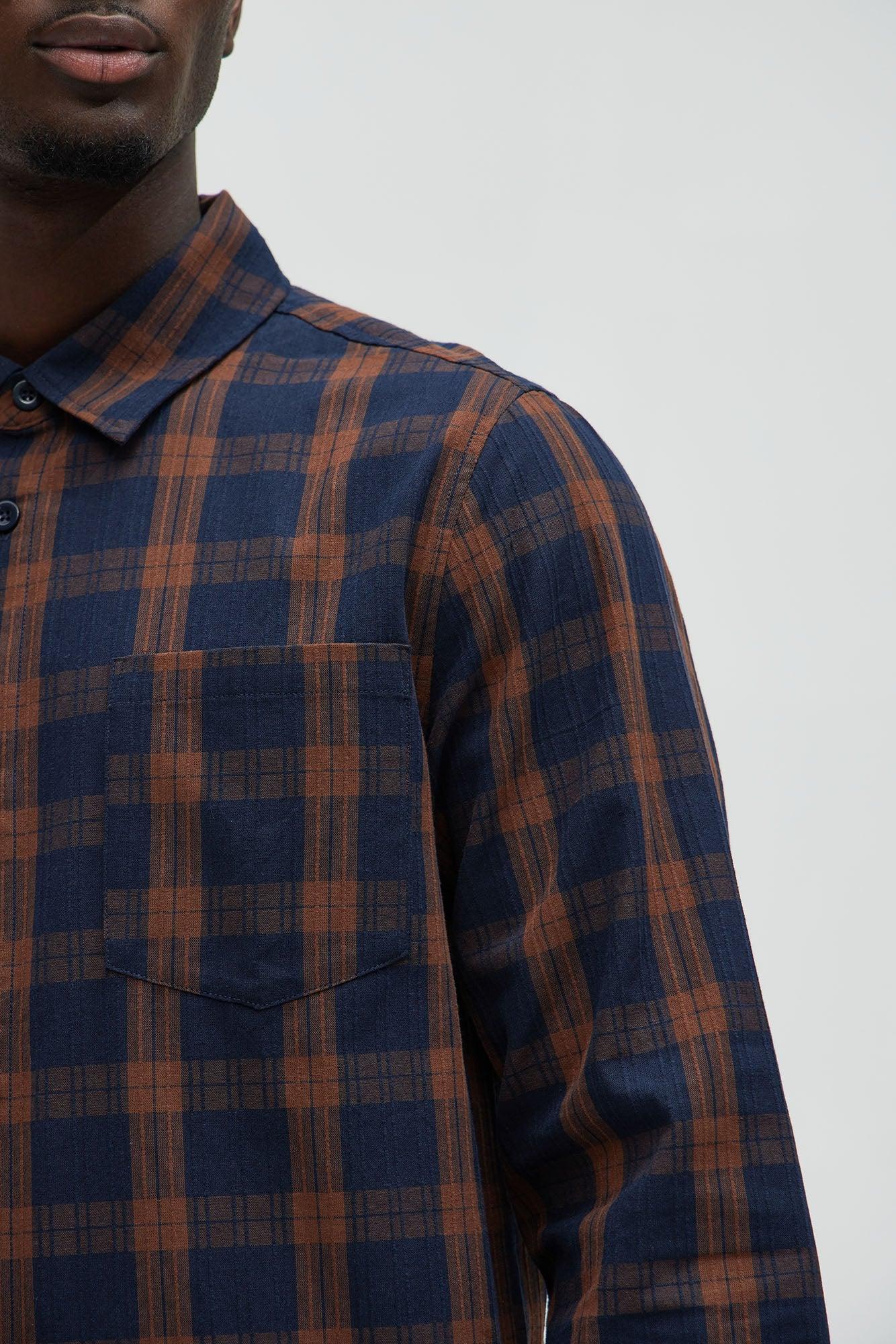Edgar Plaid Shirt - Brown Combo Male Product Image