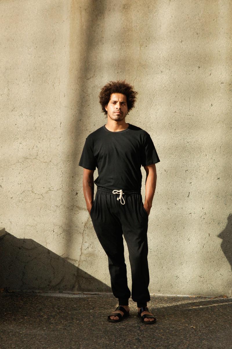 Men's Organic Jogger Pants in Black Product Image