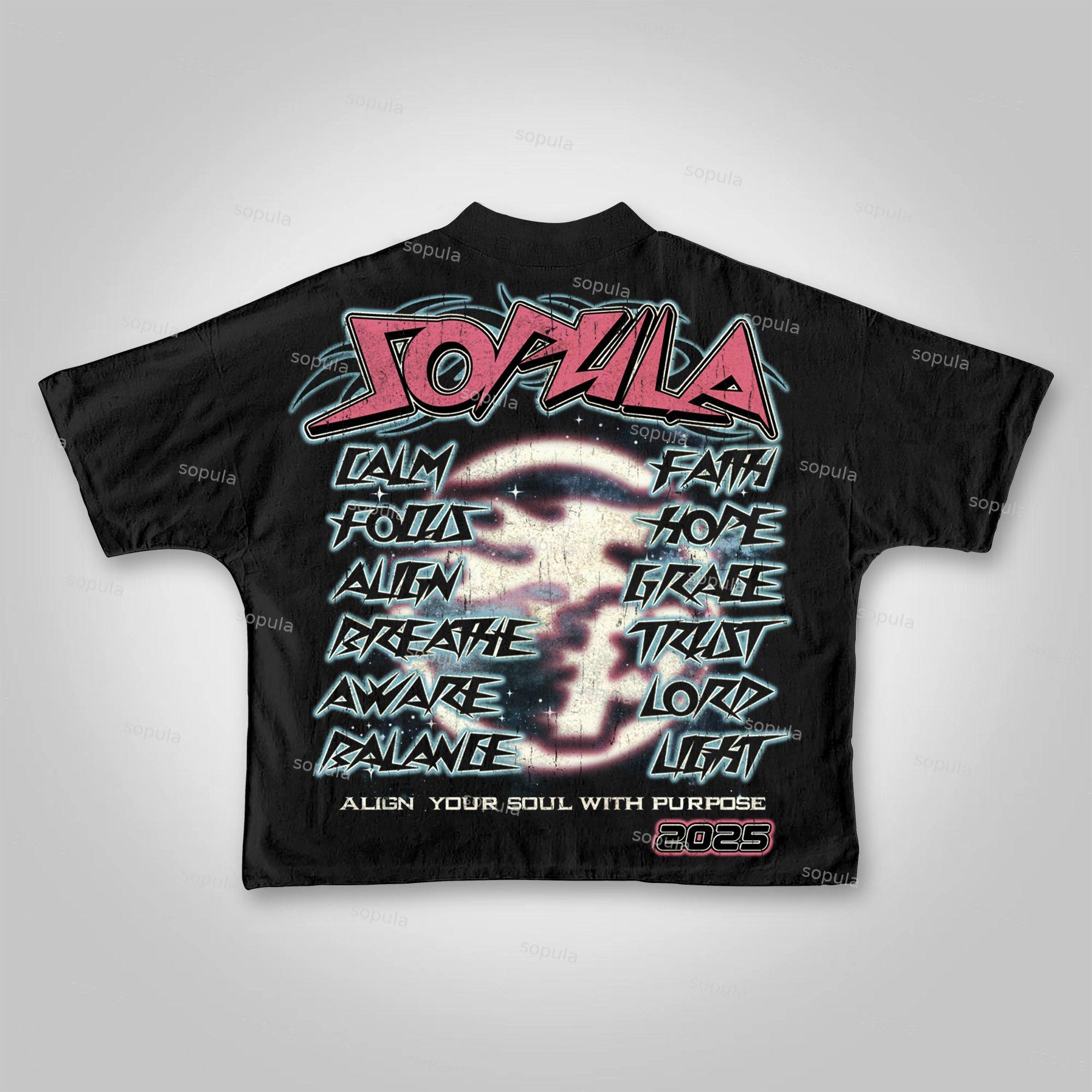 Sopula 2025 Meditation And Faith Vintage Graphics Cropped T-shirts Product Image