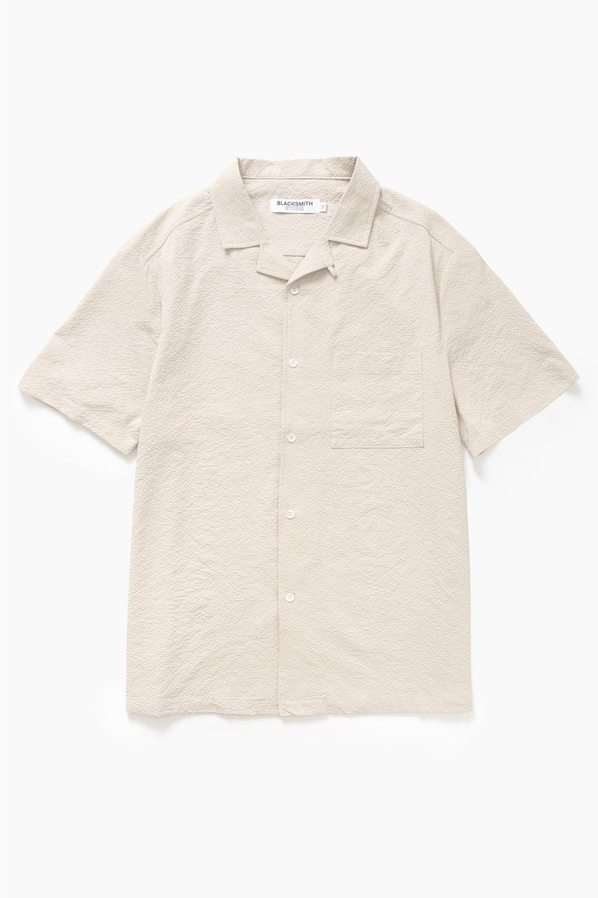Blacksmith - Seersucker Resort Shirt - Dove Product Image